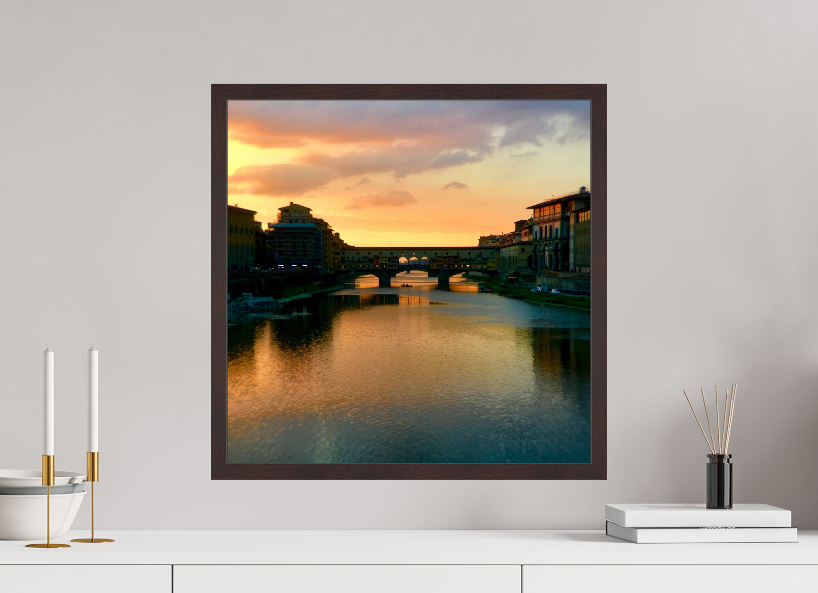 20 x 20″, ArtBox On Aluminum Dibond Ponte Vecchio
