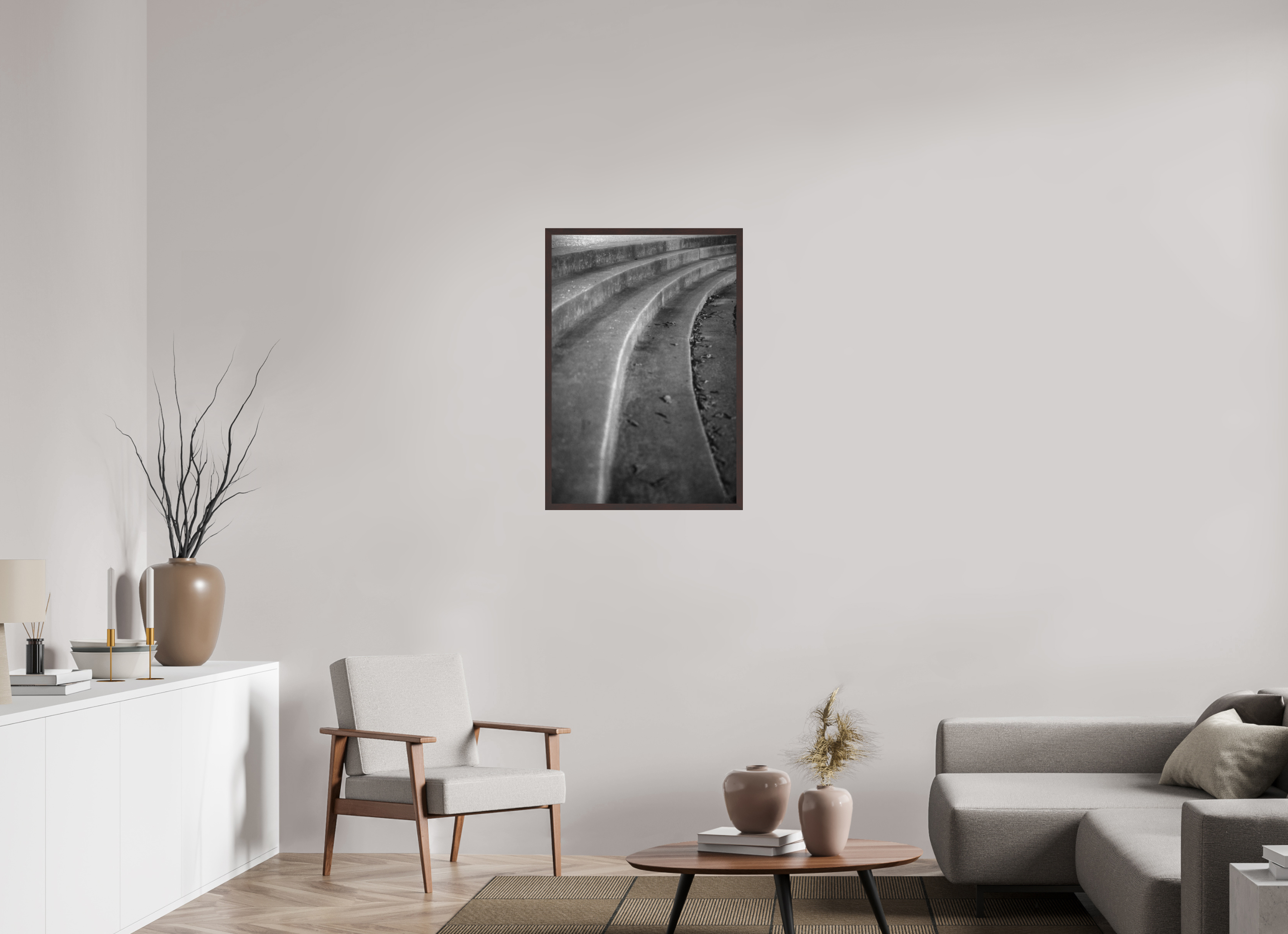 24 x 34.7″, ArtBox On Aluminum Dibond Curved Steps