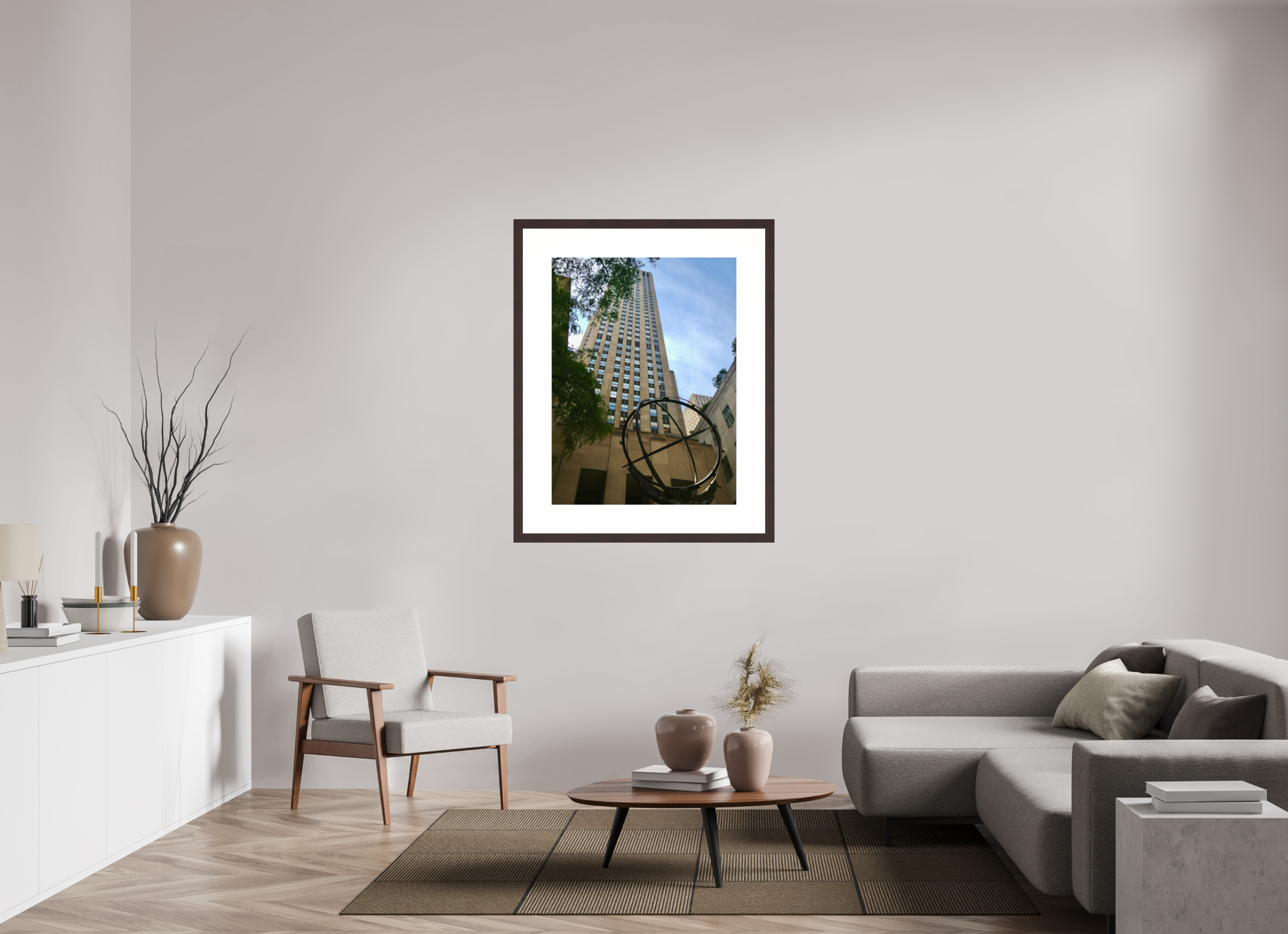30 x 40″, Framed, Alder Brown, Color Print Atlas Carrying the Weight of the World
