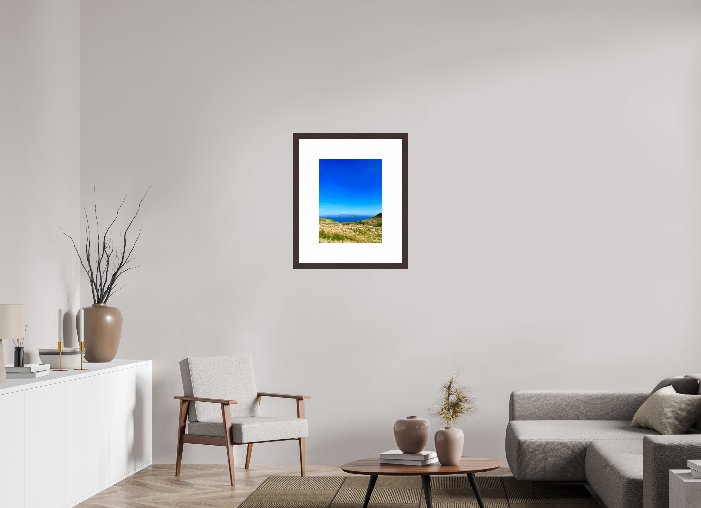 15 x 20″, Framed, Alder Brown, Color Print Overlooking the Sound of Raasay