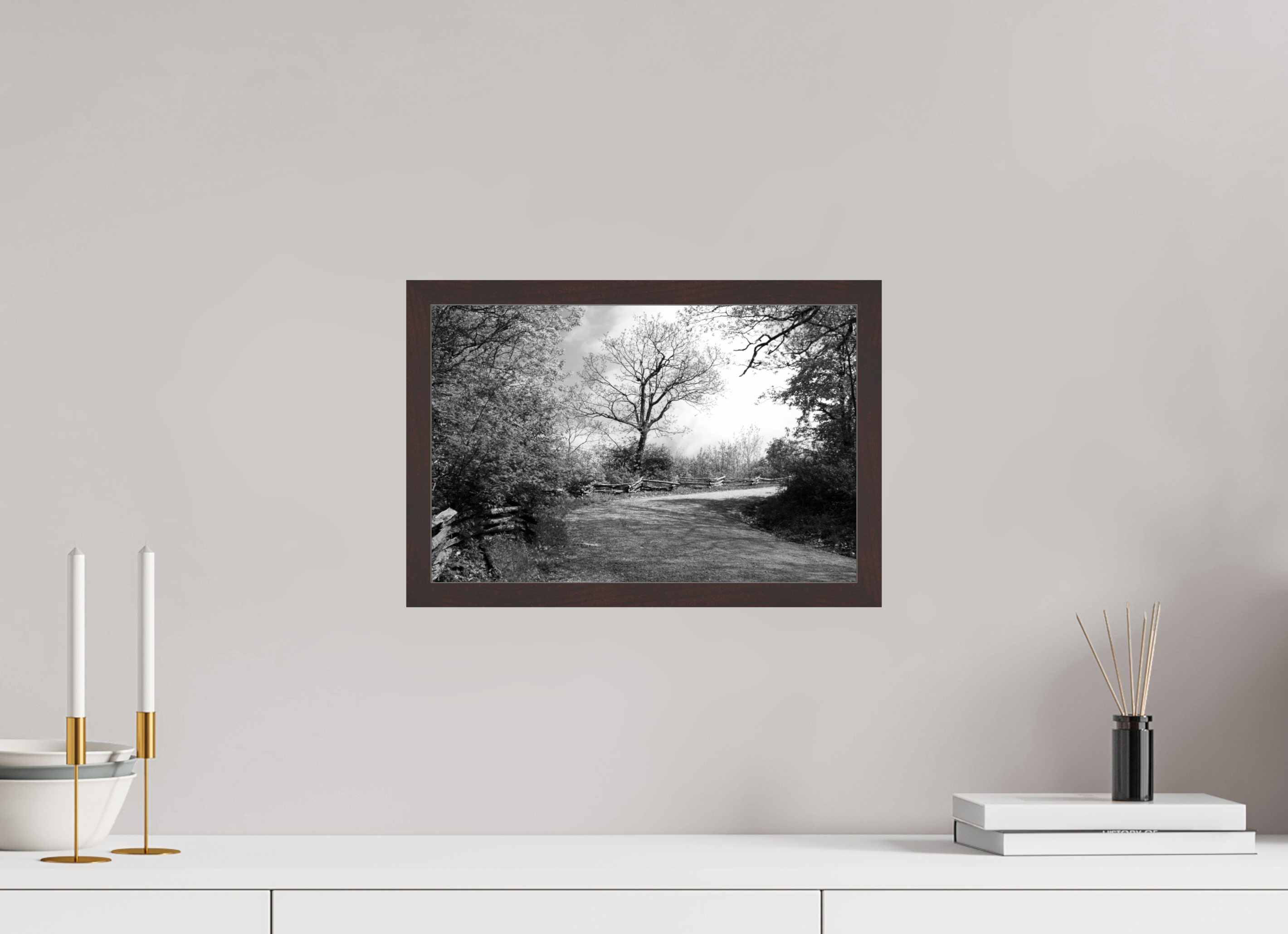 15 x 10″, ArtBox On Aluminum Dibond Fence Along Mountain Pass