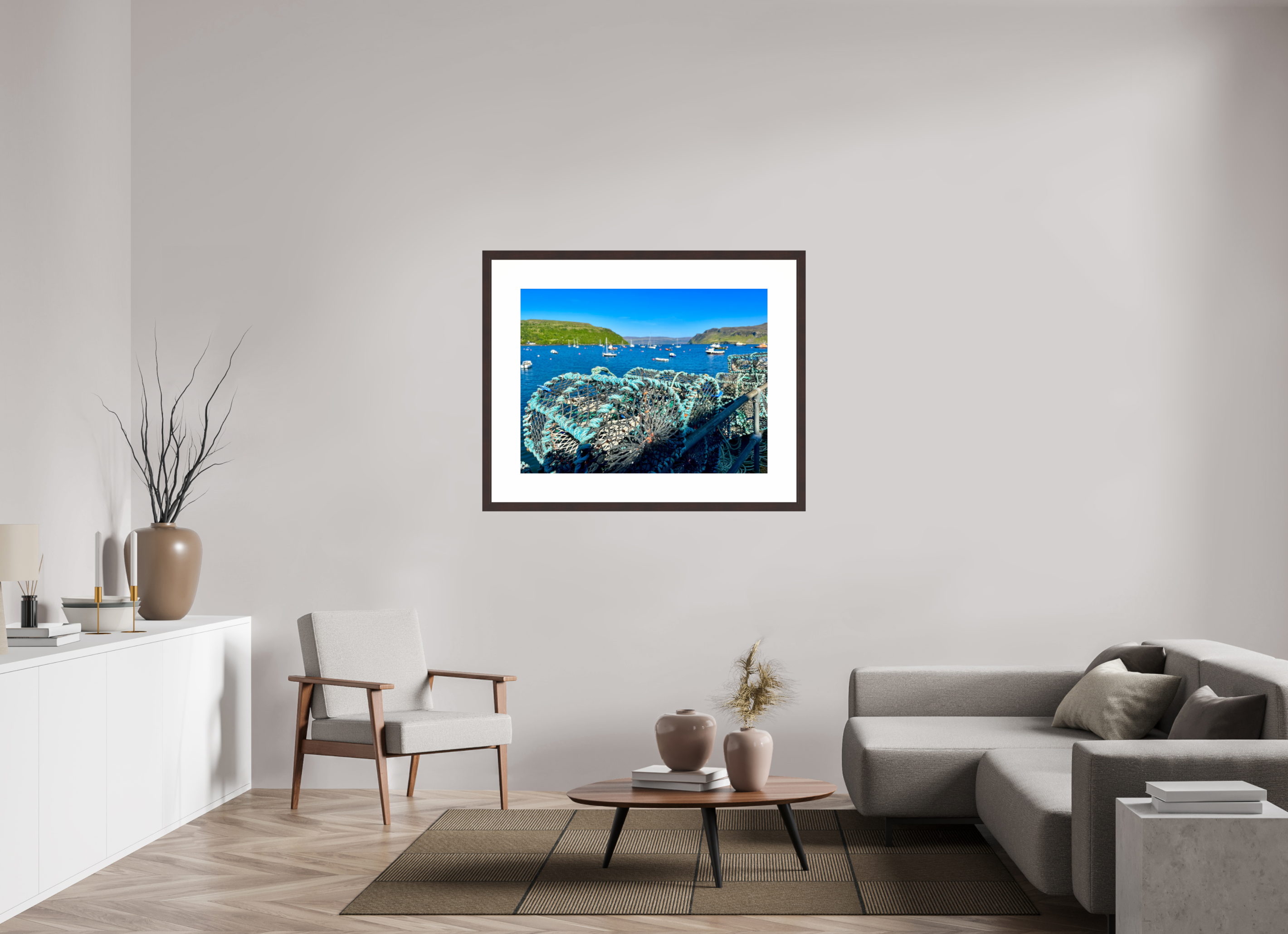 40 x 30″, Framed, Alder Brown, Color Print Crab Pots