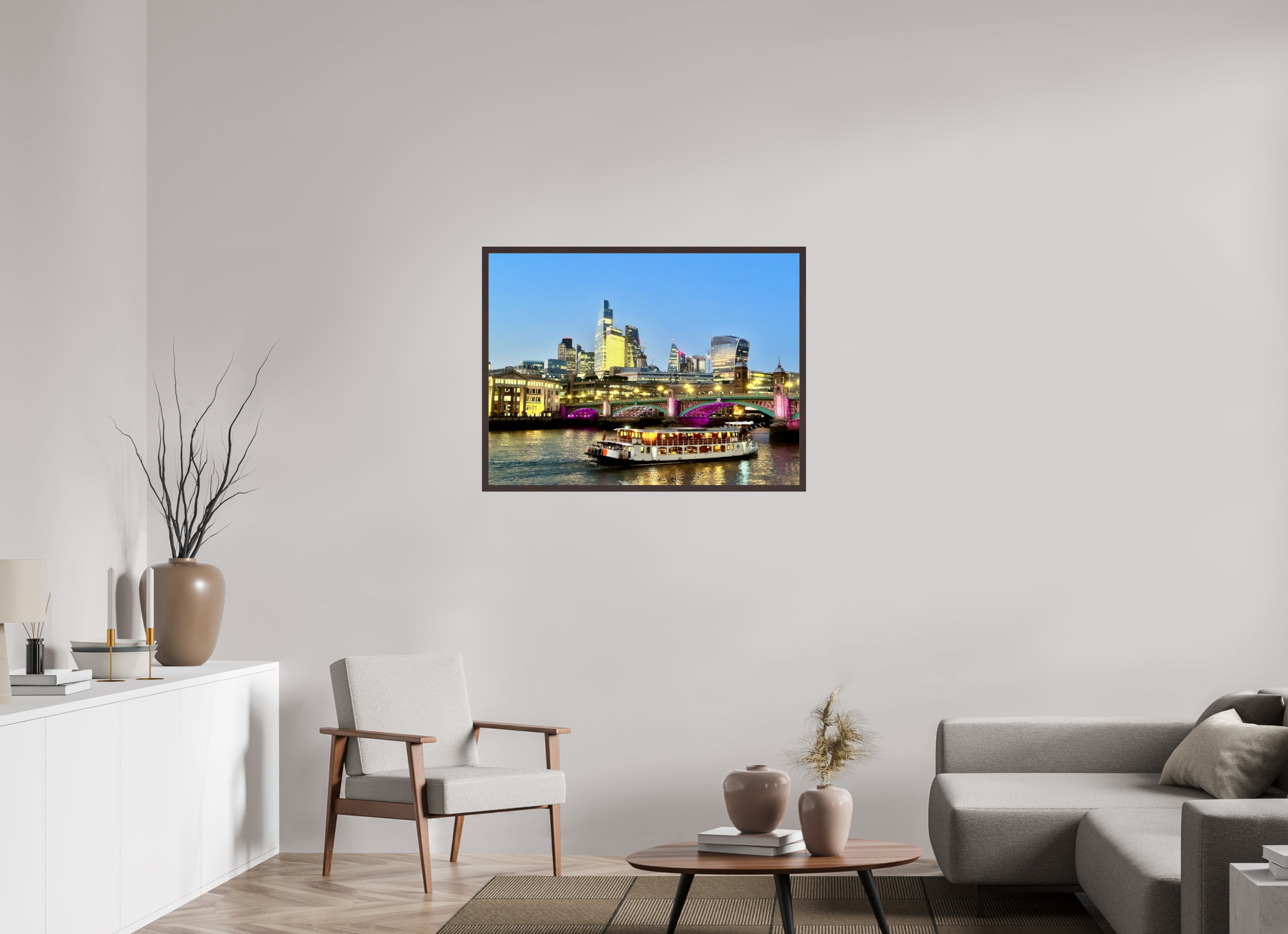 40 x 30″, ArtBox On Aluminum Dibond London/Thames at Dusk
