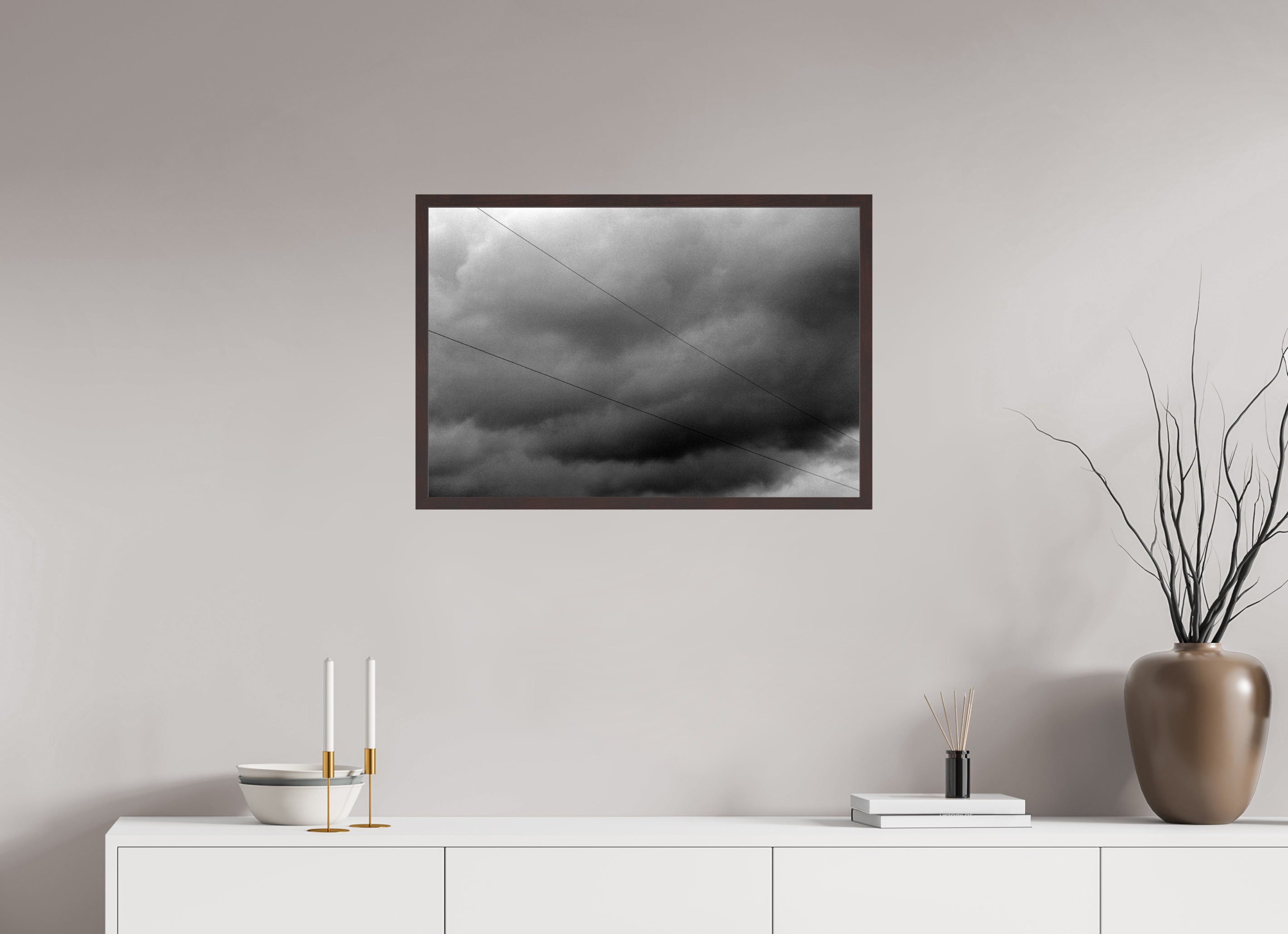 29.4 x 20″, ArtBox On Aluminum Dibond Lines Under Storm
