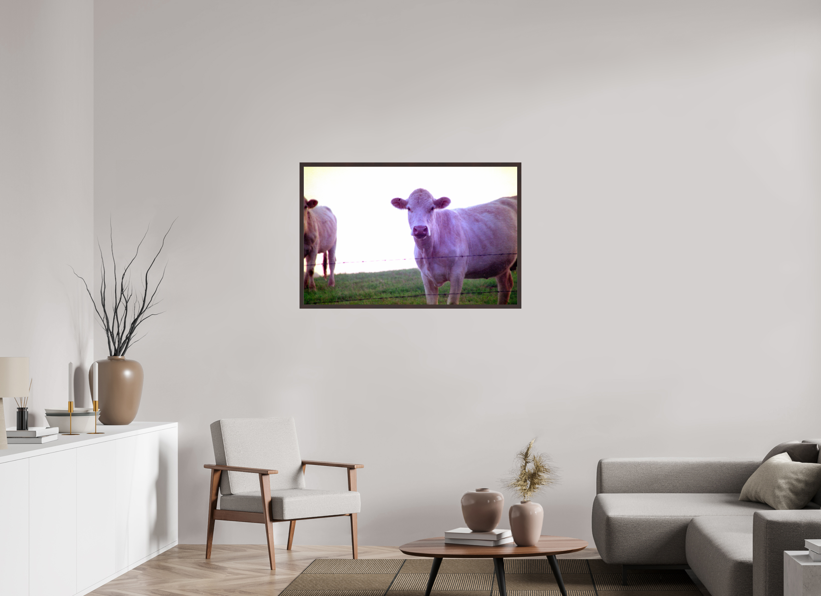 43 x 28″, ArtBox On Aluminum Dibond Cow