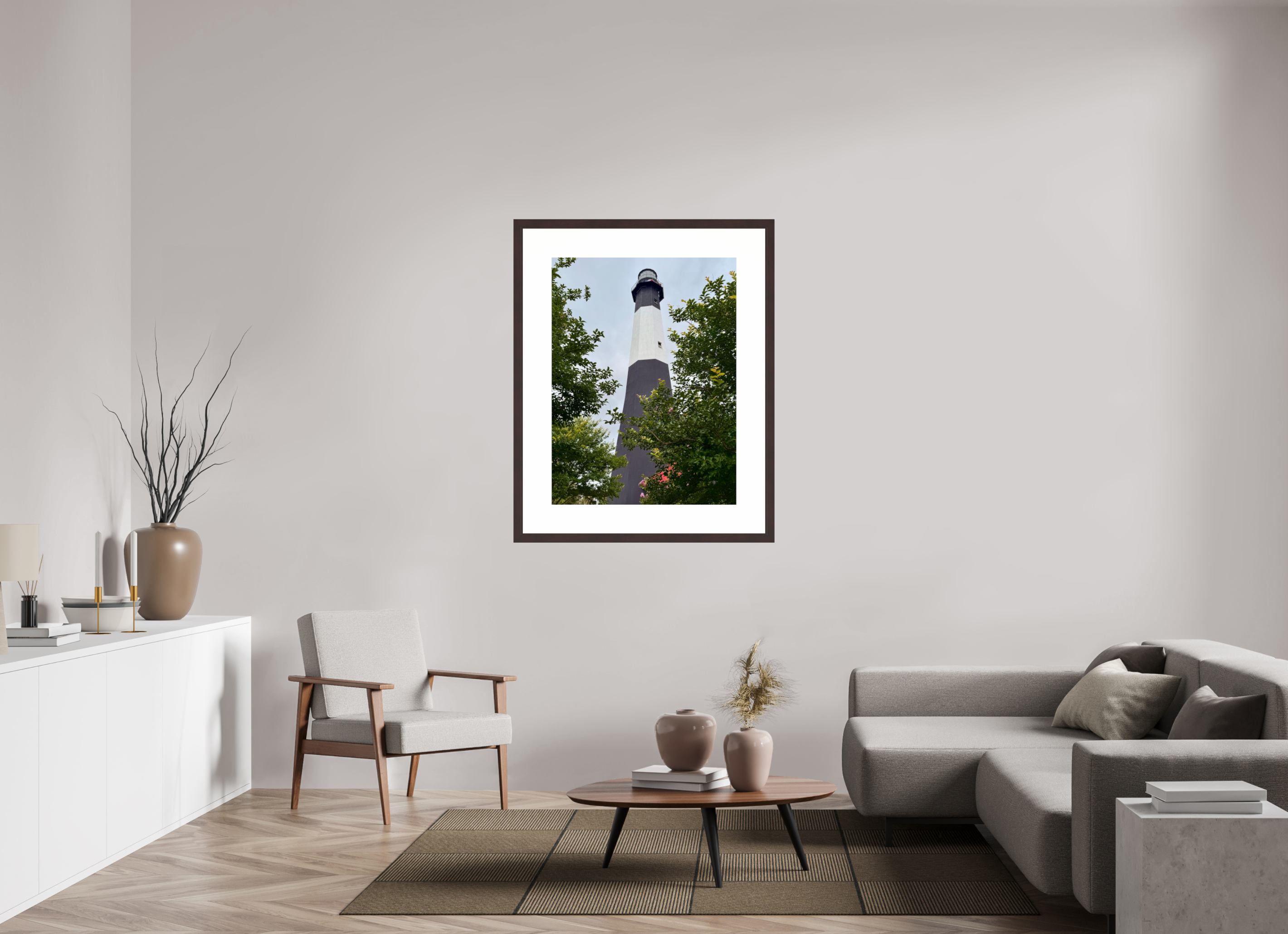 30 x 40″, Framed, Alder Brown, Color Print Tybee Island Lighthouse