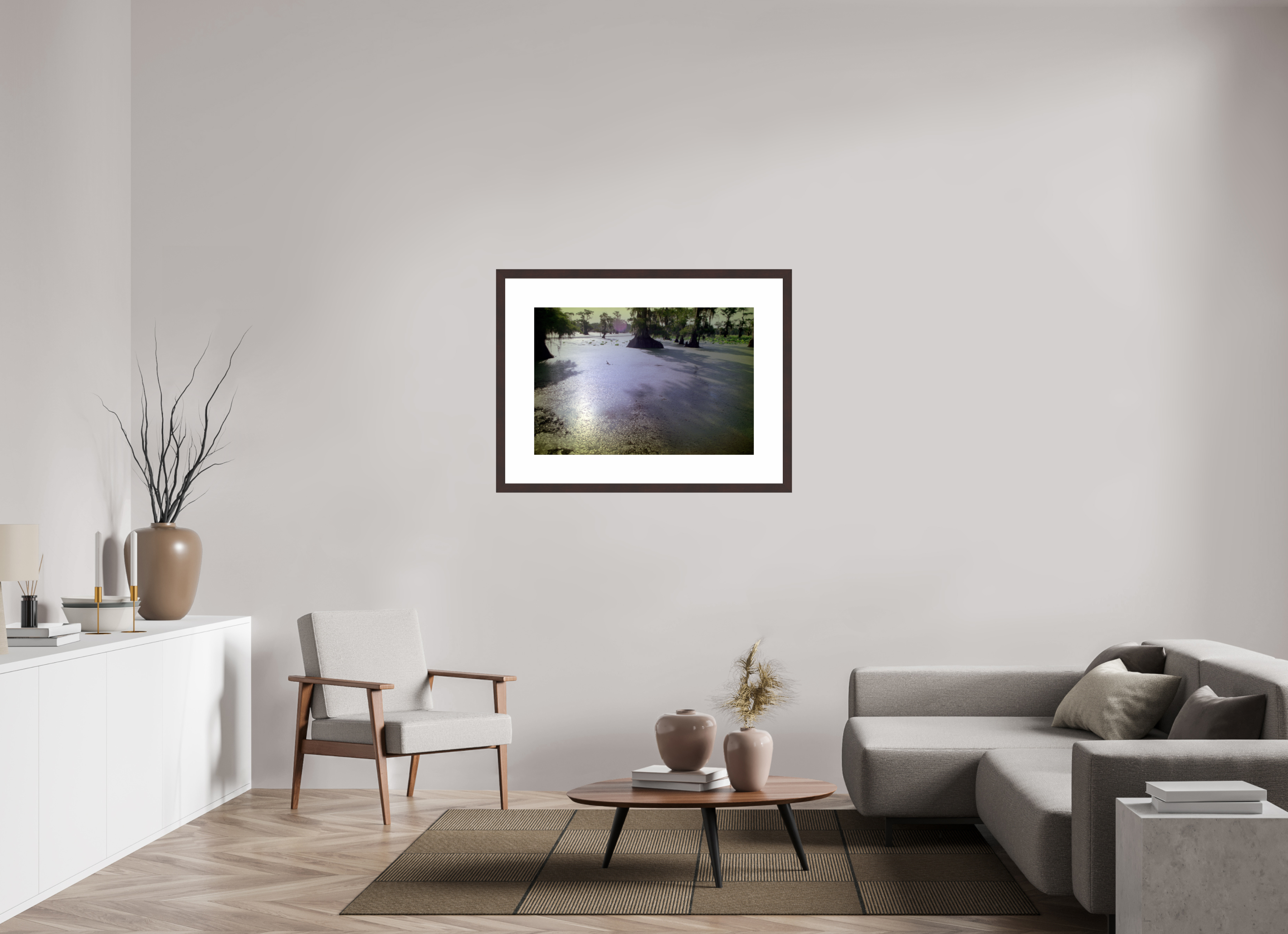 35.6 x 24″, Framed, Alder Brown, Color Print Cypress Lake