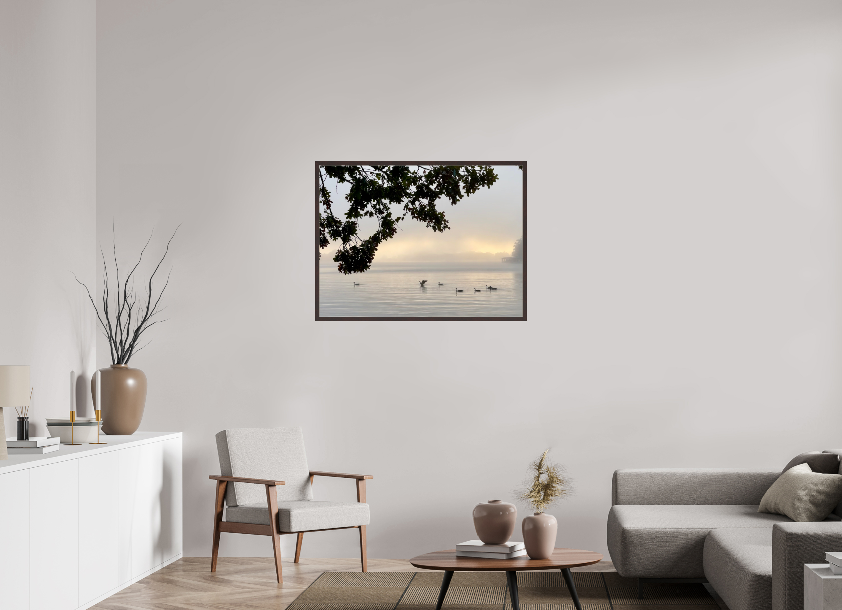 40 x 30″, ArtBox On Aluminum Dibond Geese at Sunrise