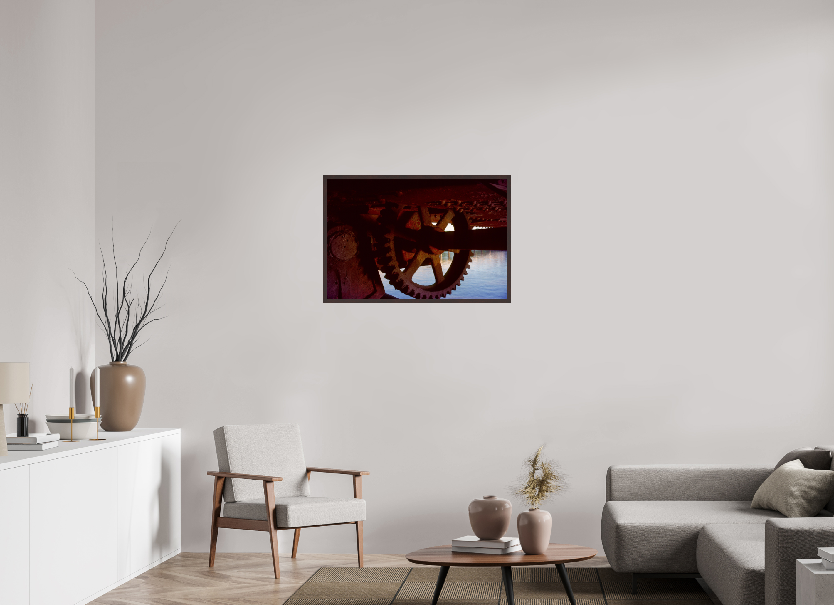 35.7 x 24″, ArtBox On Aluminum Dibond Bridge Gear
