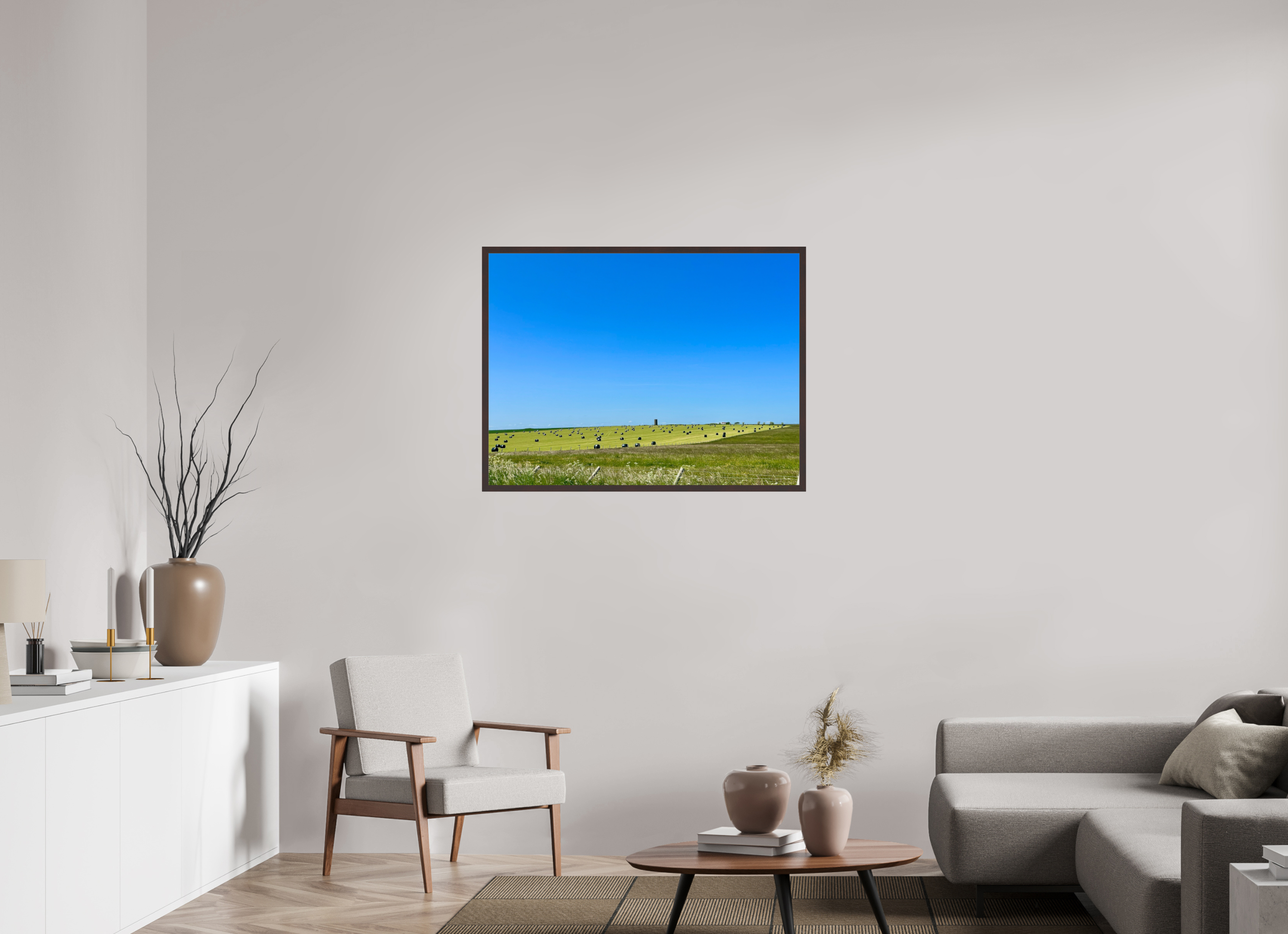 40 x 30″, ArtBox On Aluminum Dibond Haybales in Salisbury