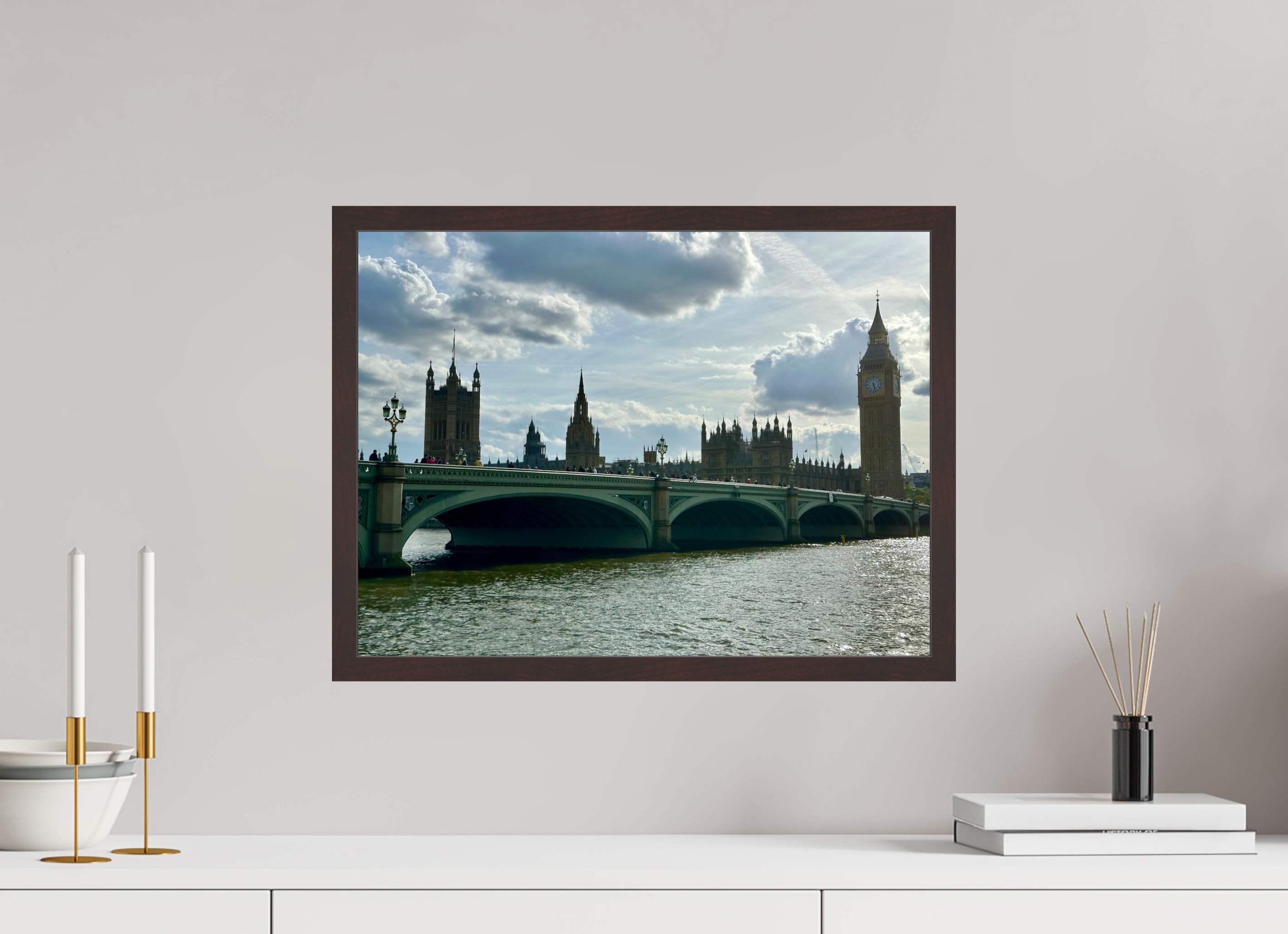 20 x 15″, ArtBox On Aluminum Dibond Westminster Bridge and Elizabeth Tower