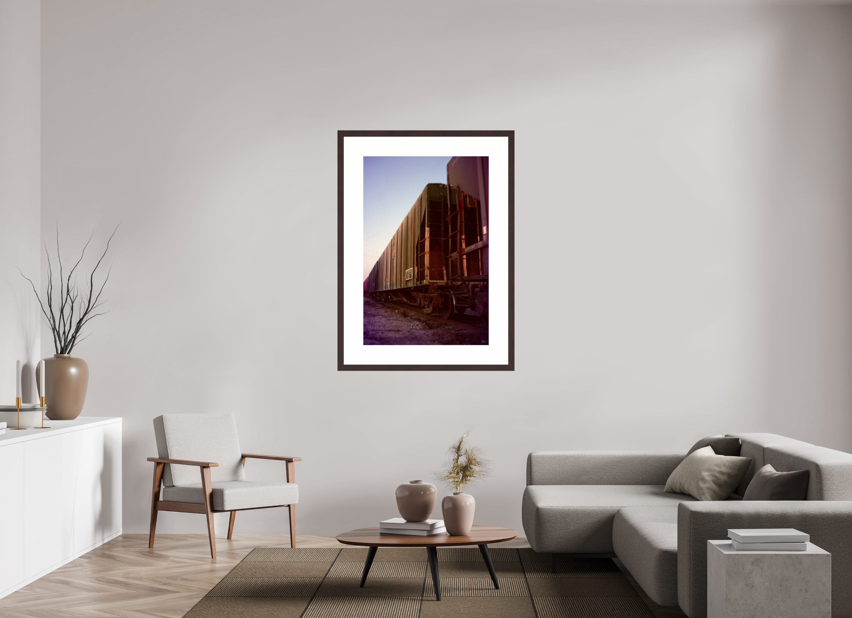 30 x 45″, Framed, Alder Brown, Color Print Train