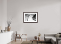 29.6 x 20″, Framed, Alder Brown, B&W Print Lines and Pine Tree
