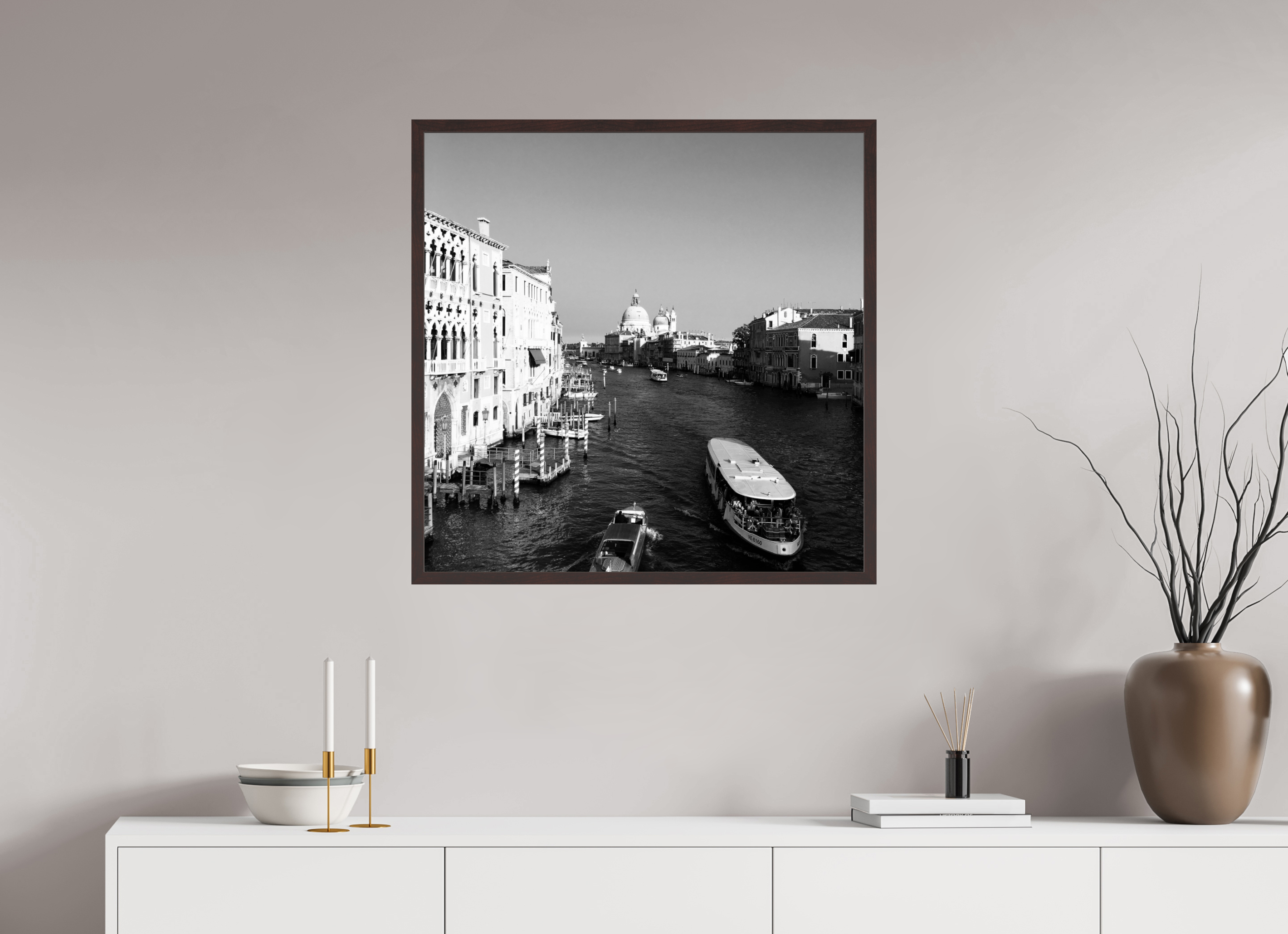 30 x 30″, ArtBox On Aluminum Dibond View from Ponte Accademia