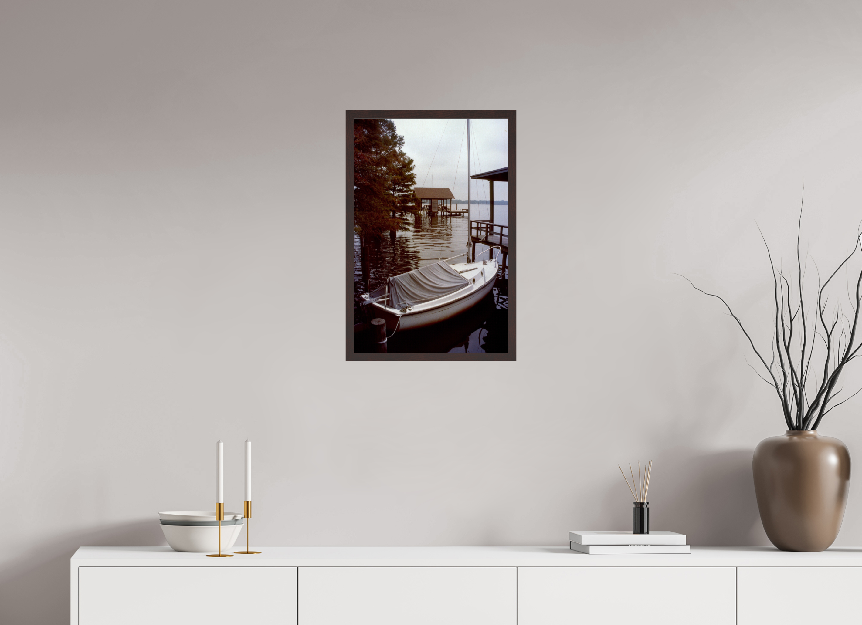 16 x 24″, ArtBox On Aluminum Dibond Sailboat, Cross Lake