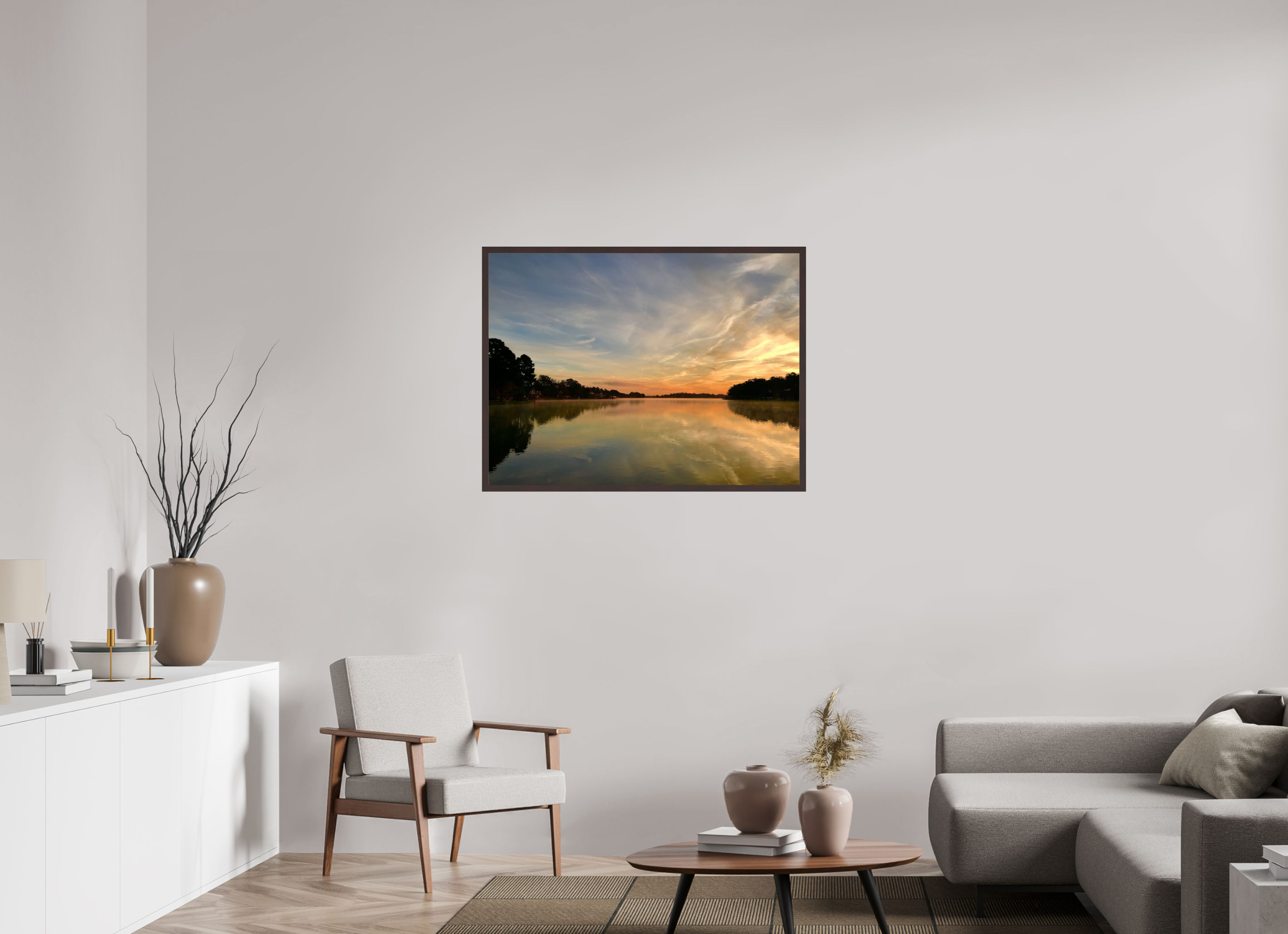 40 x 30″, ArtBox On Aluminum Dibond Sunrise, Lake Hamilton
