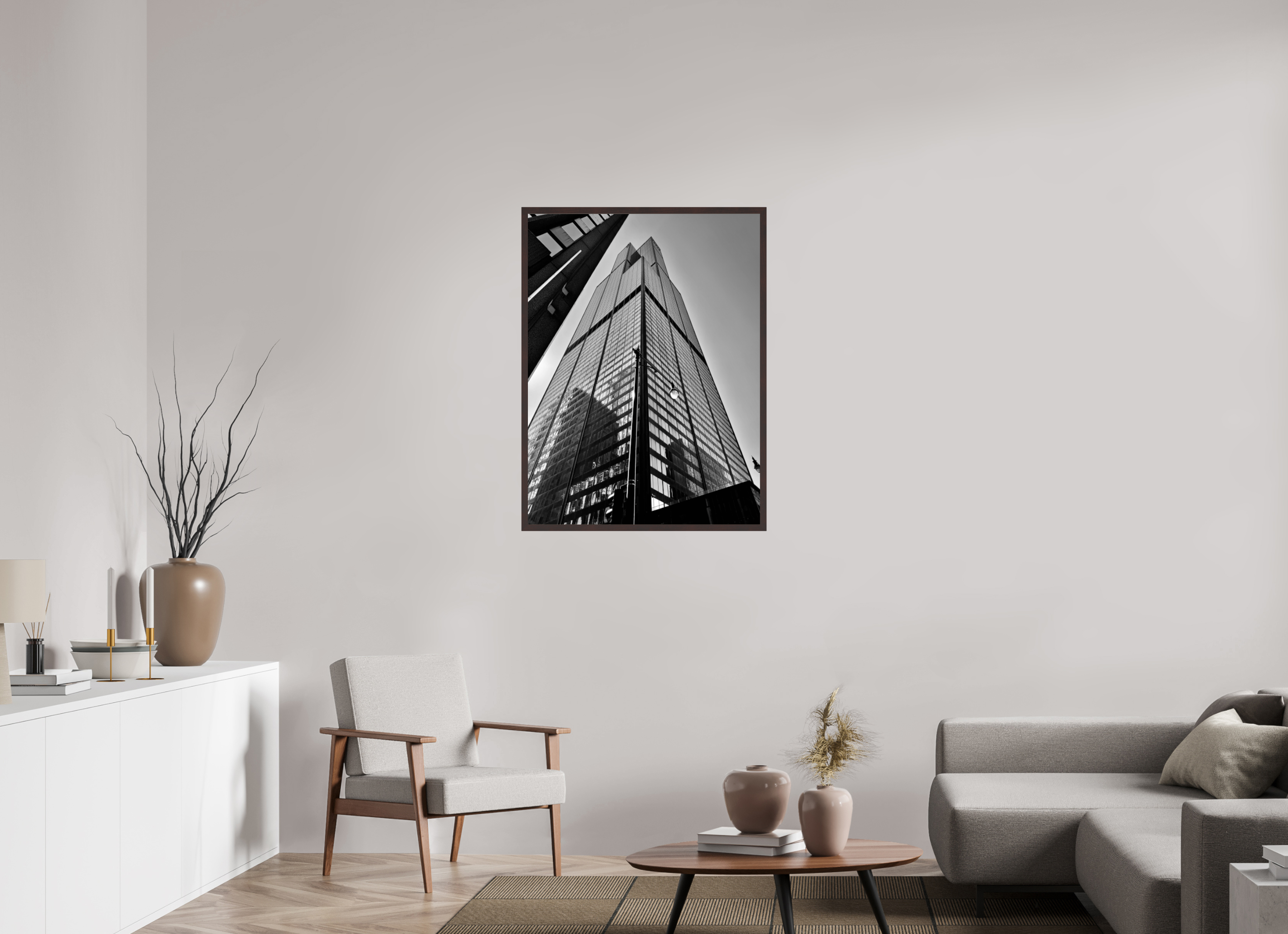 30 x 40″, ArtBox On Aluminum Dibond Skyscrapers