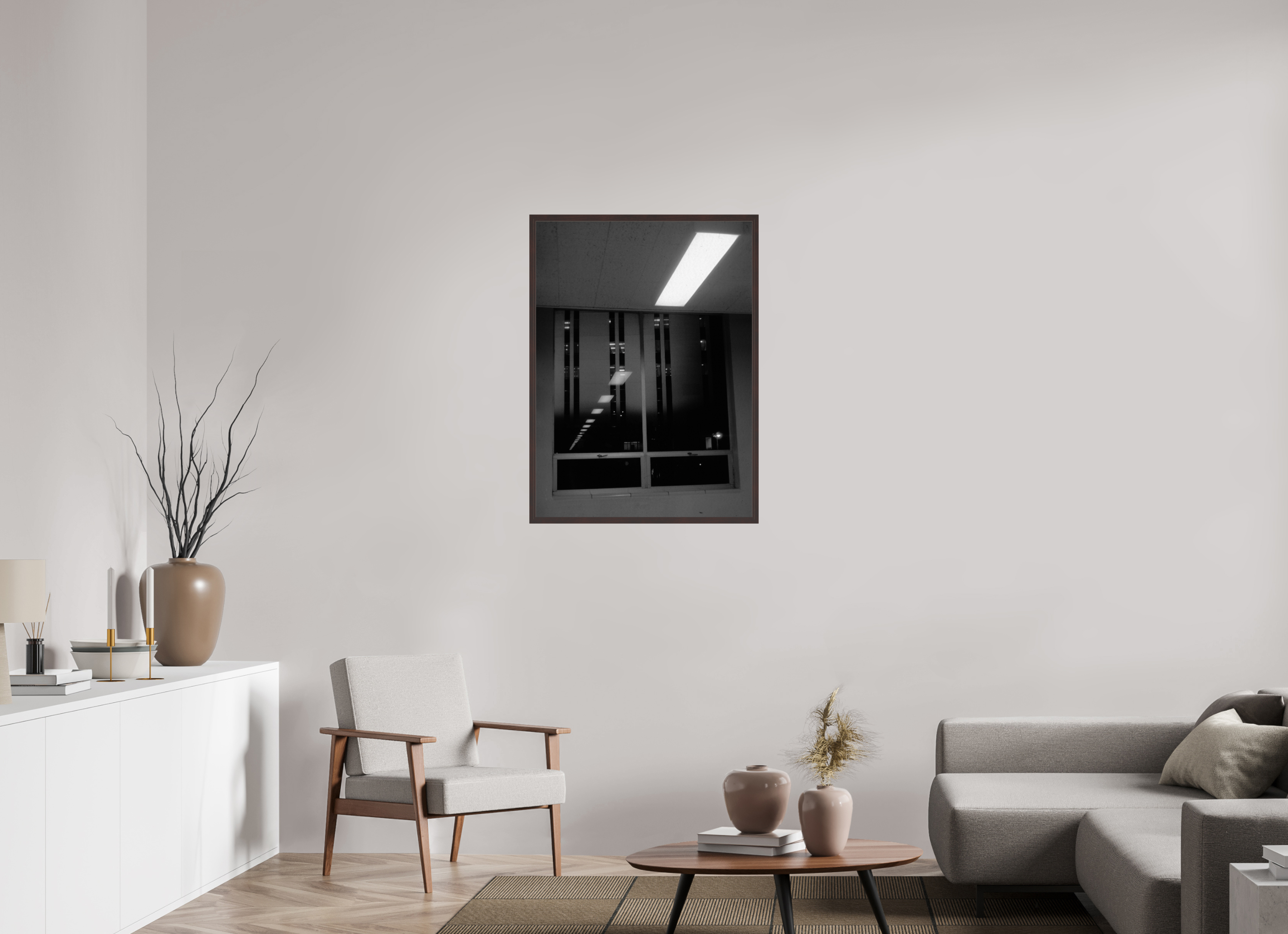 28 x 38.1″, ArtBox On Aluminum Dibond Lights Extending Into Space