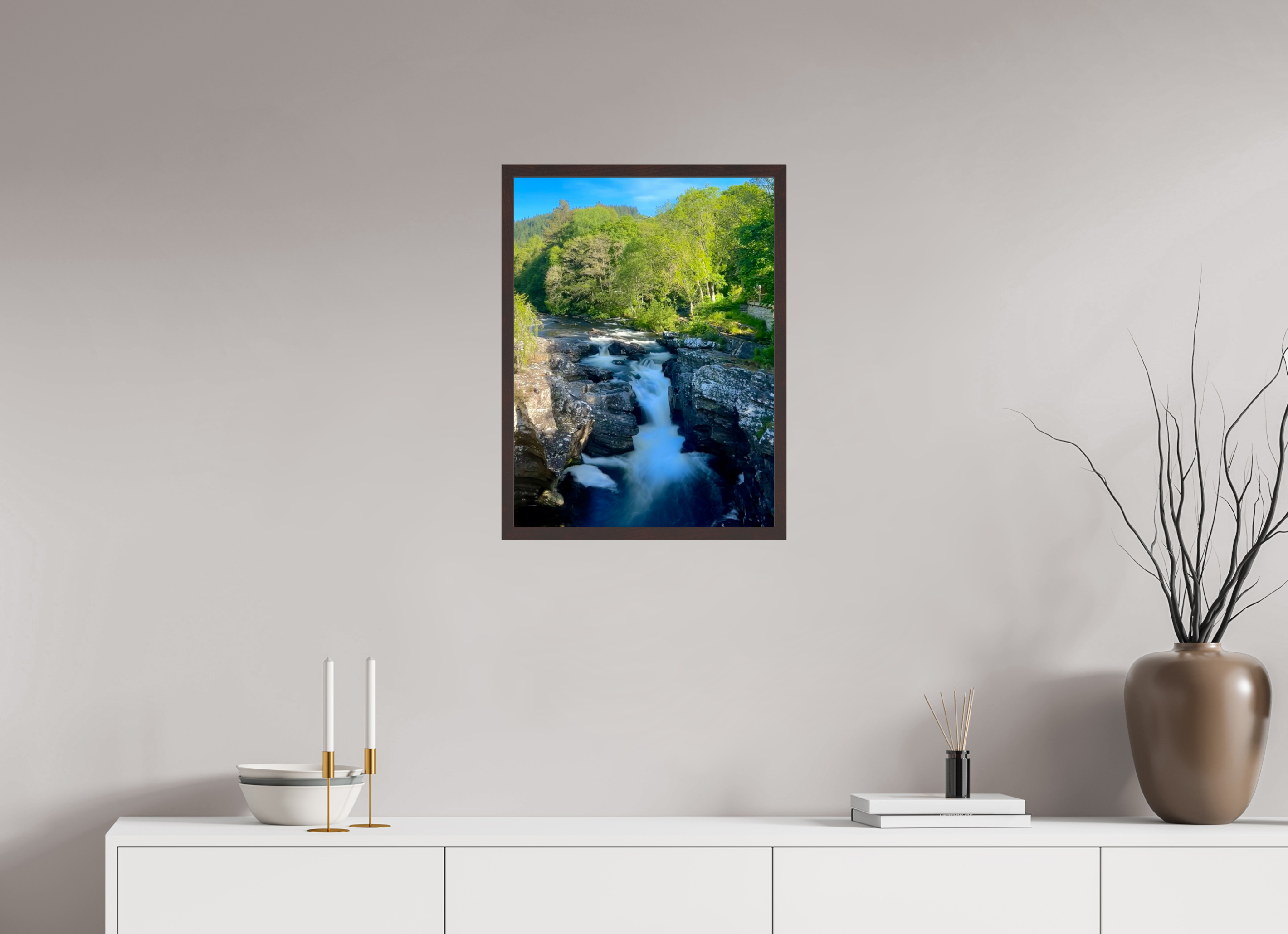 18 x 24″, ArtBox On Aluminum Dibond Waterfall at the River Morriston