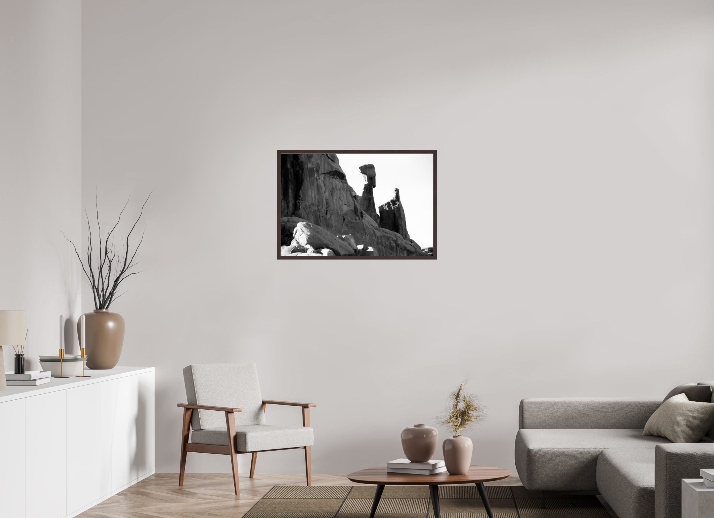 35.5 x 24″, ArtBox On Aluminum Dibond Balanced Rock in Valley Formation