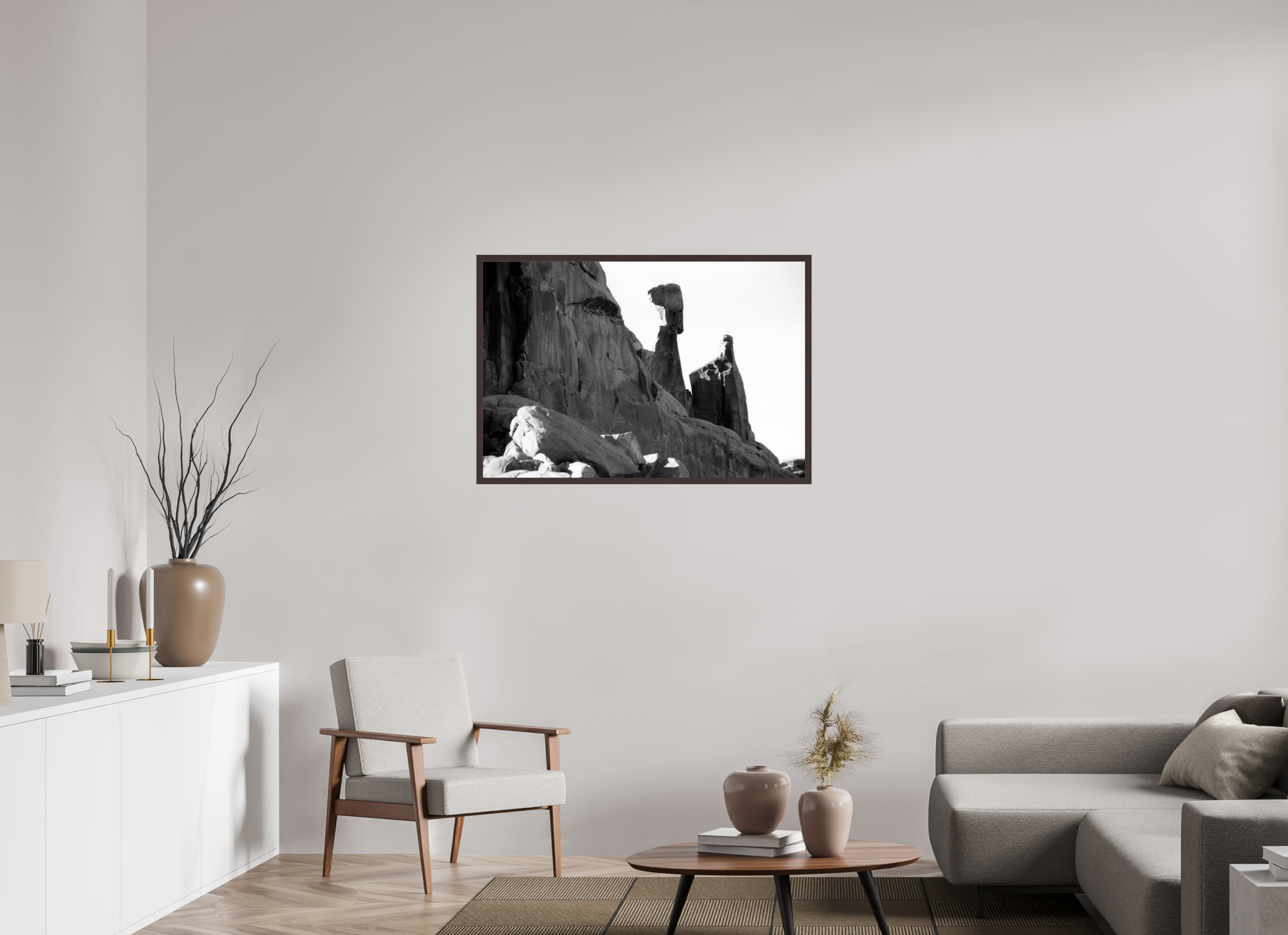 41.4 x 28″, ArtBox On Aluminum Dibond Balanced Rock in Valley Formation