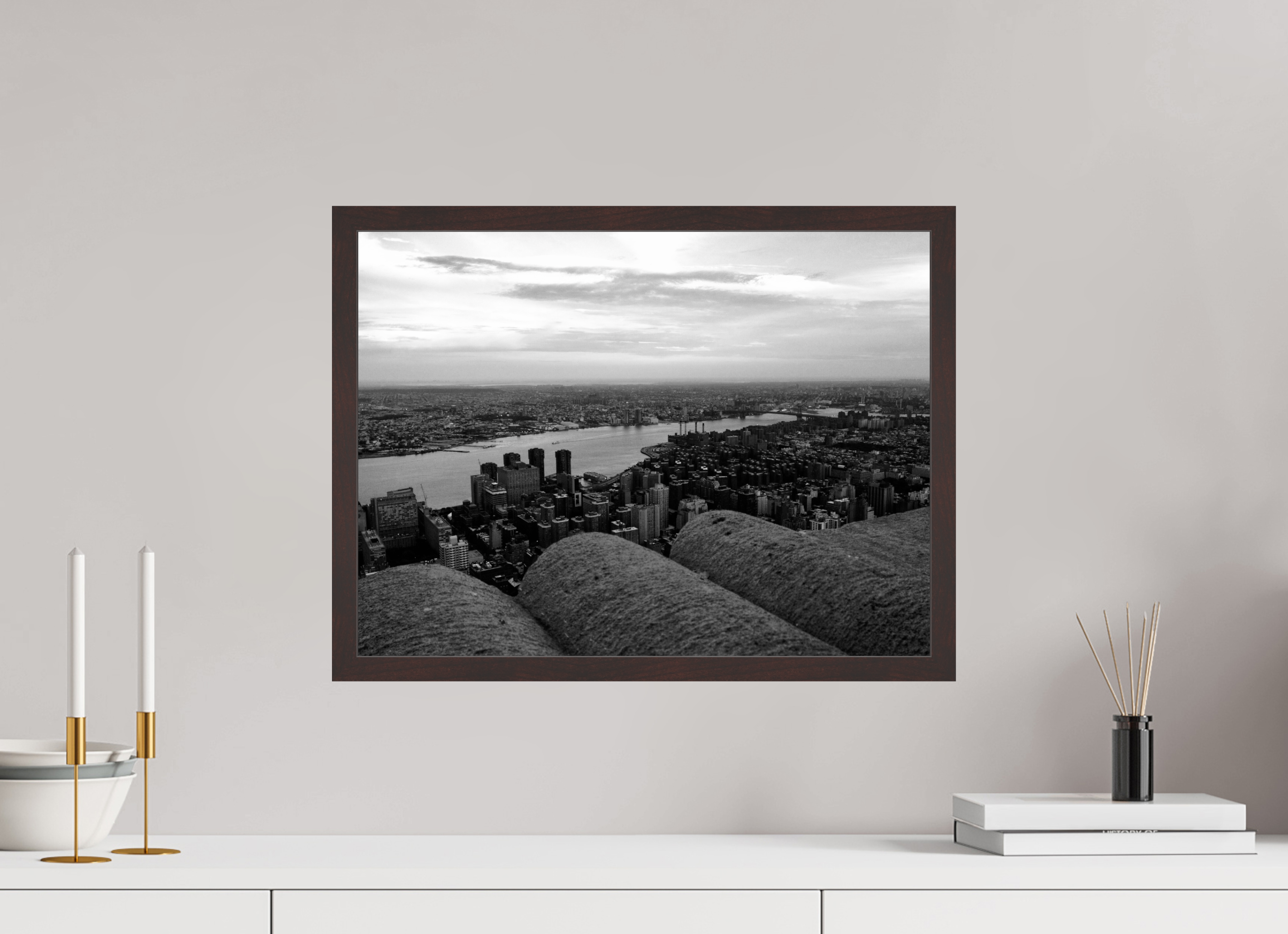 20 x 15″, ArtBox On Aluminum Dibond The Hudson from the Empire State Building