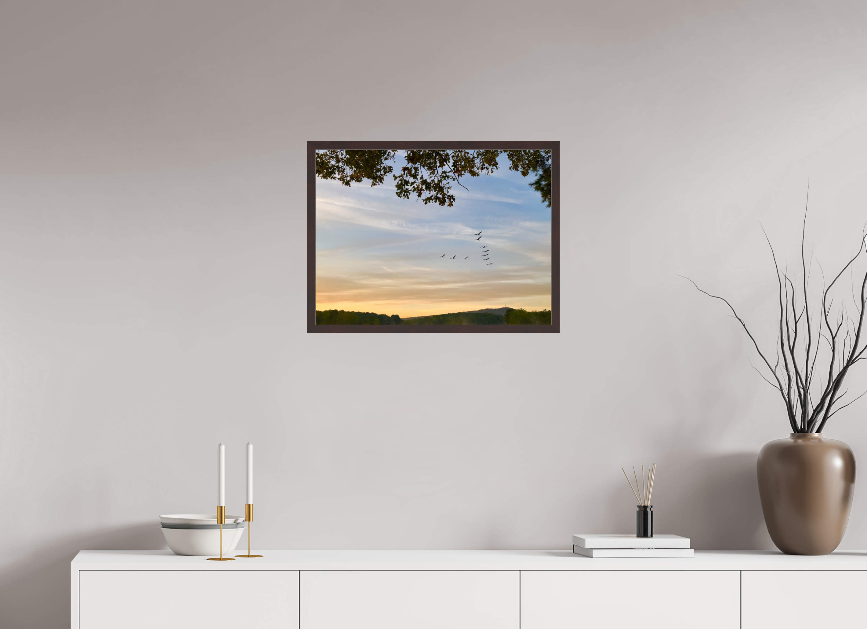 24 x 18″, ArtBox On Aluminum Dibond Flock of Geese
