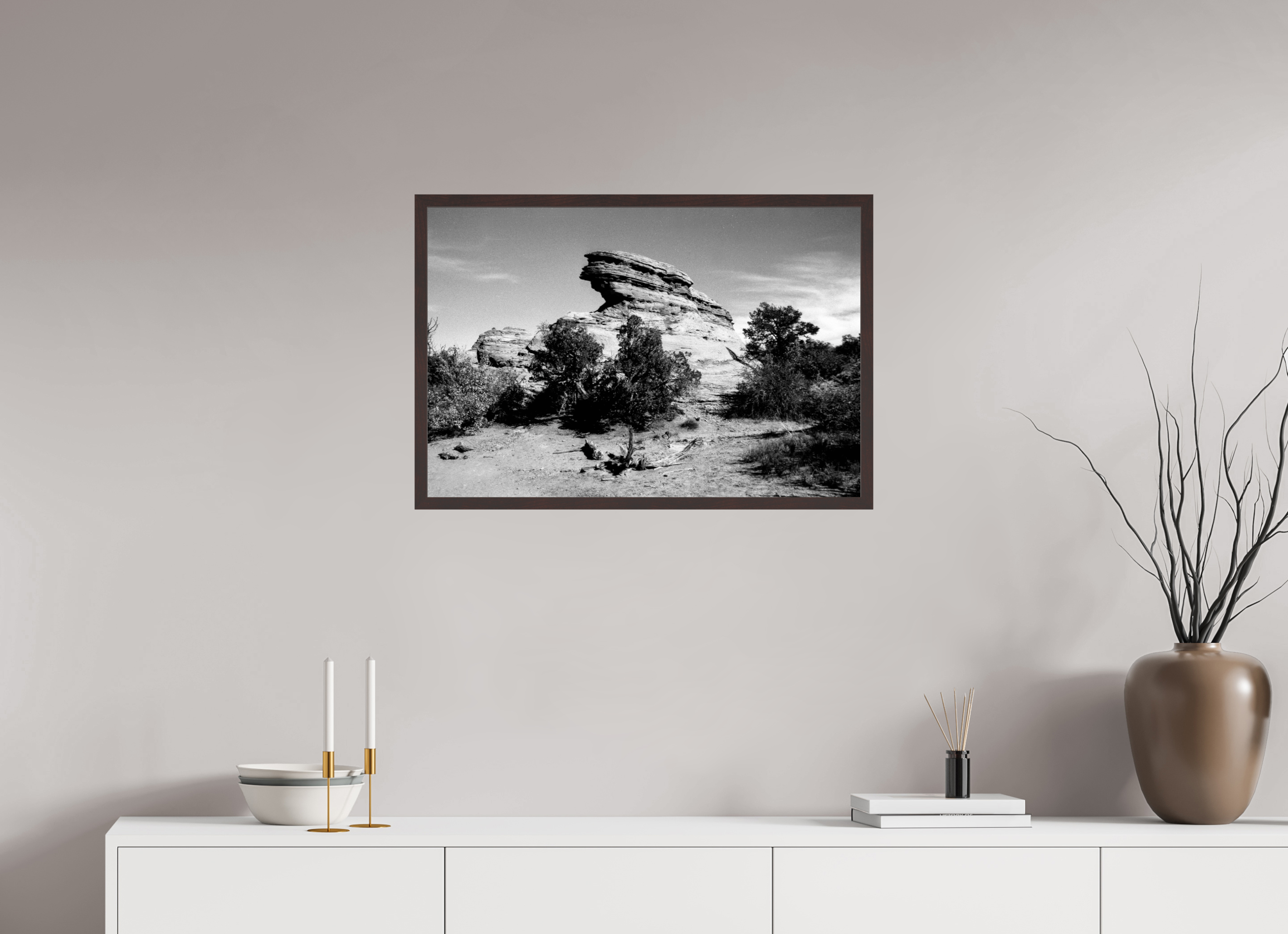 29.6 x 20″, ArtBox On Aluminum Dibond Rock Formation Near Arches