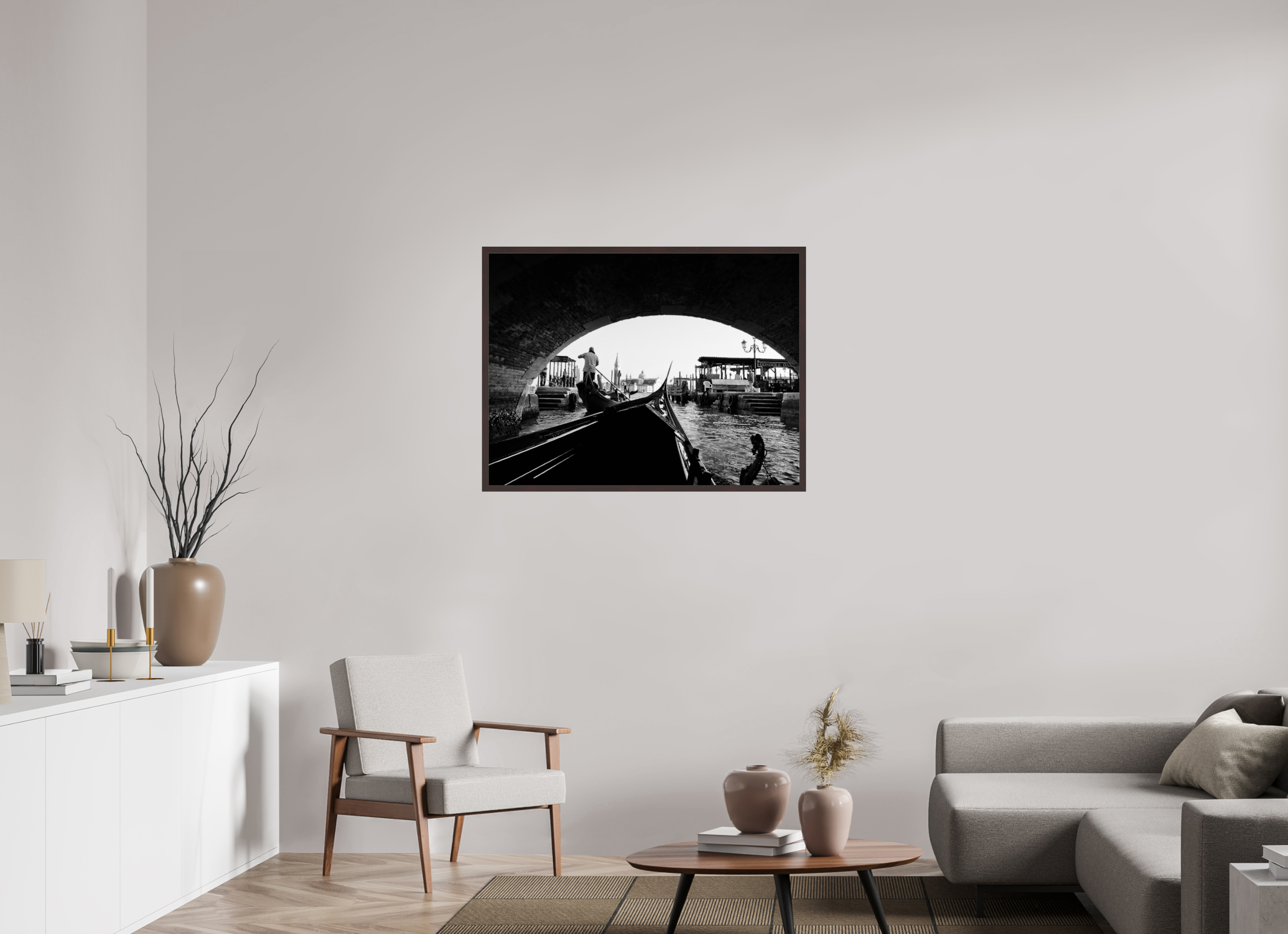 40 x 30″, ArtBox On Aluminum Dibond Gondolier Under the Bridge
