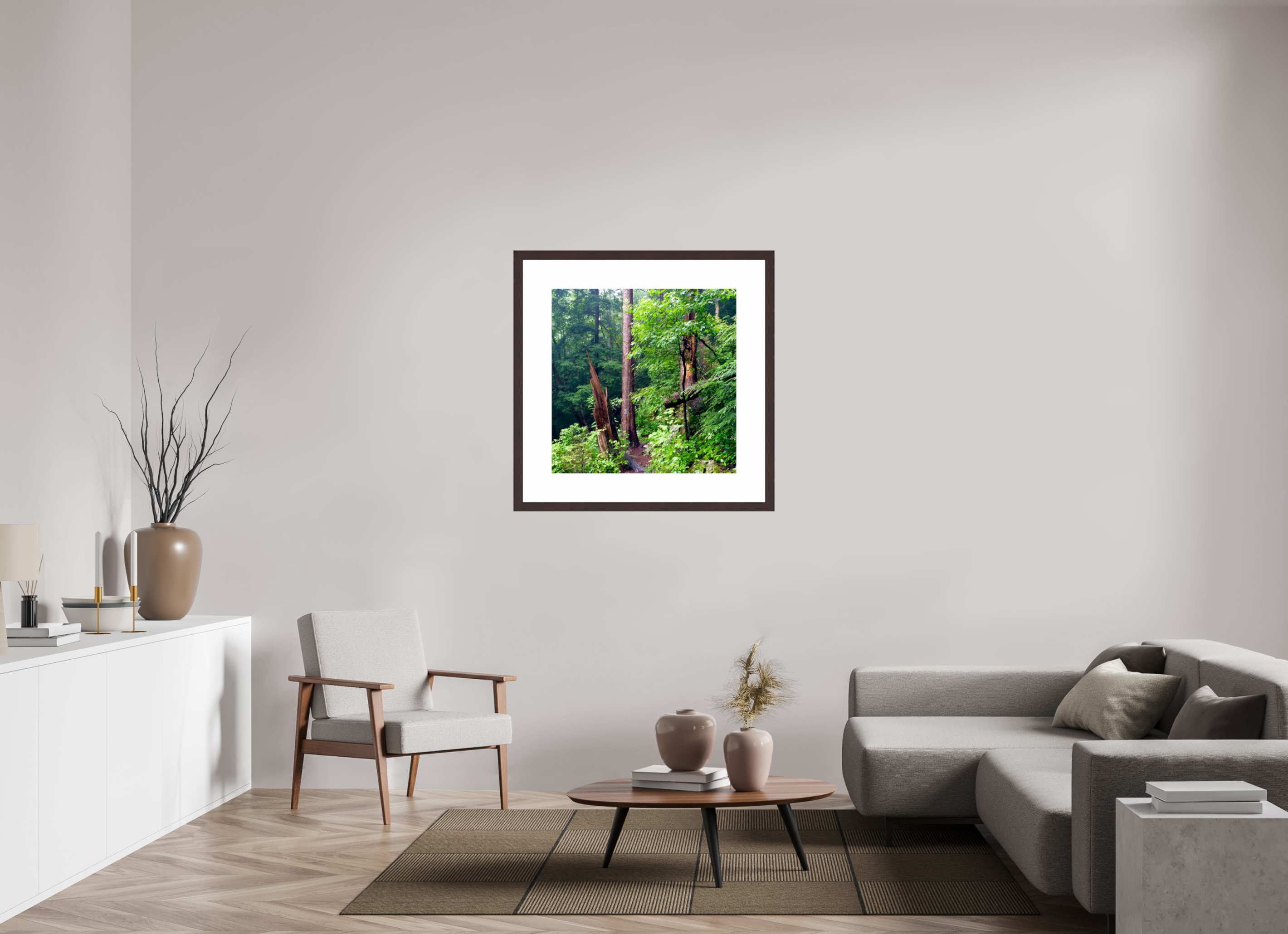 30 x 30″, Framed, Alder Brown, Color Print Tree Stumps