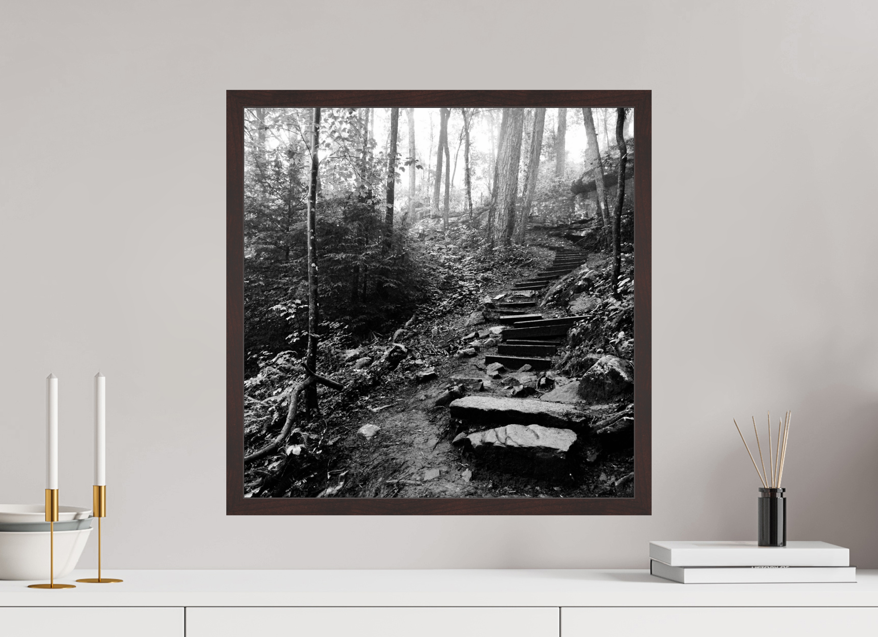 20 x 20″, ArtBox On Aluminum Dibond Hillside Steps