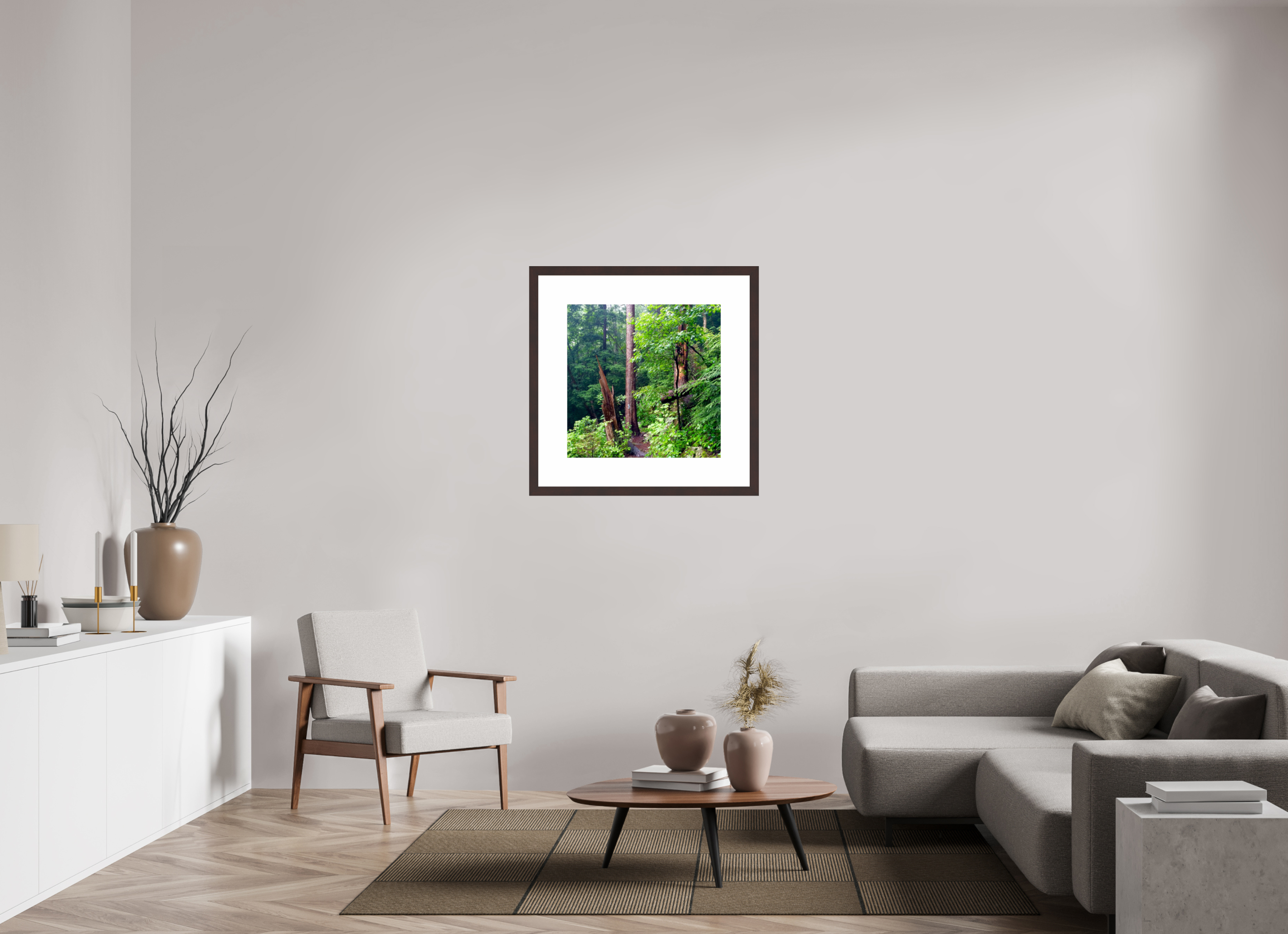 25 x 25″, Framed, Alder Brown, Color Print Tree Stumps