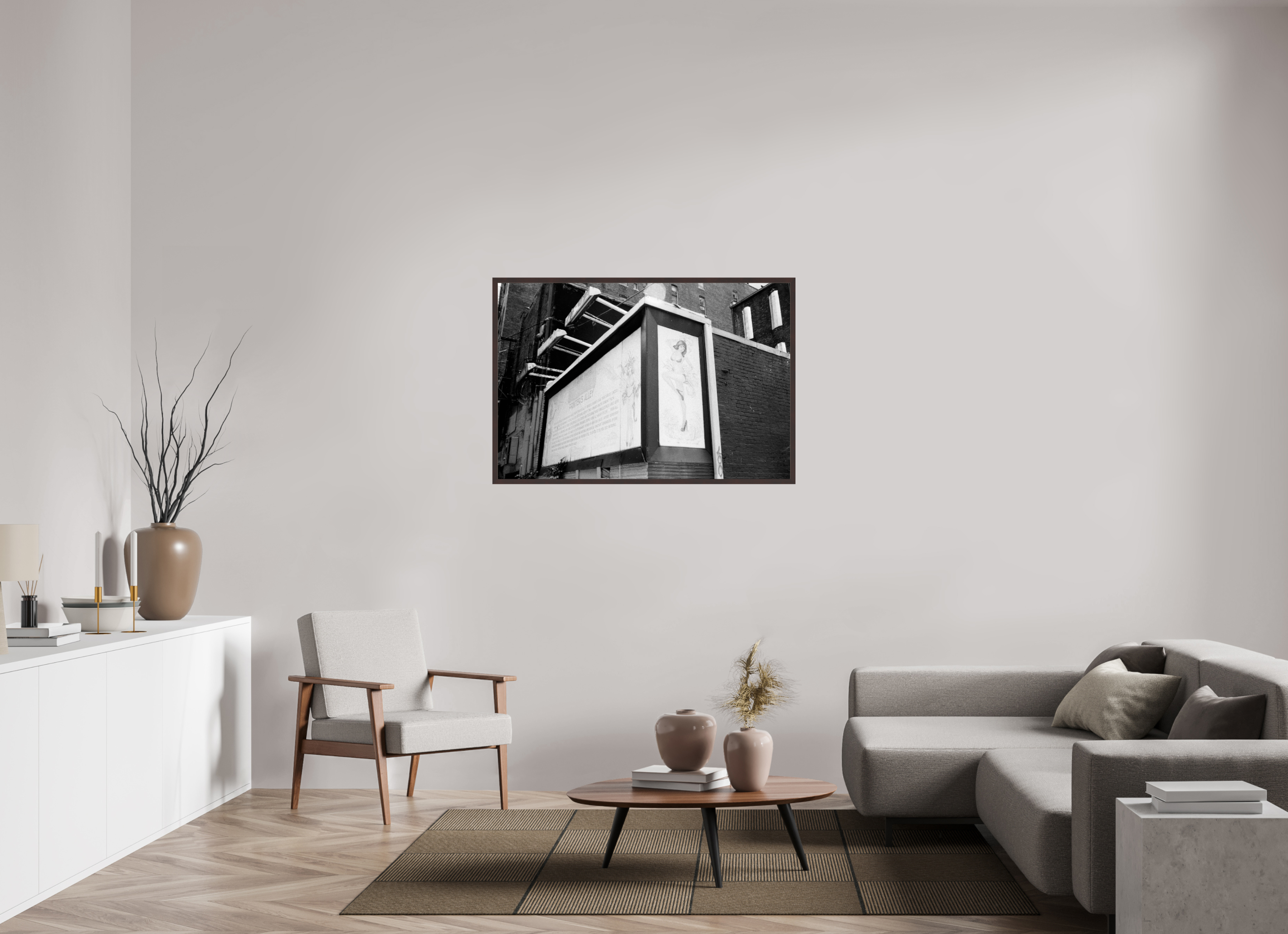 47.4 x 32″, ArtBox On Aluminum Dibond Printer's Alley