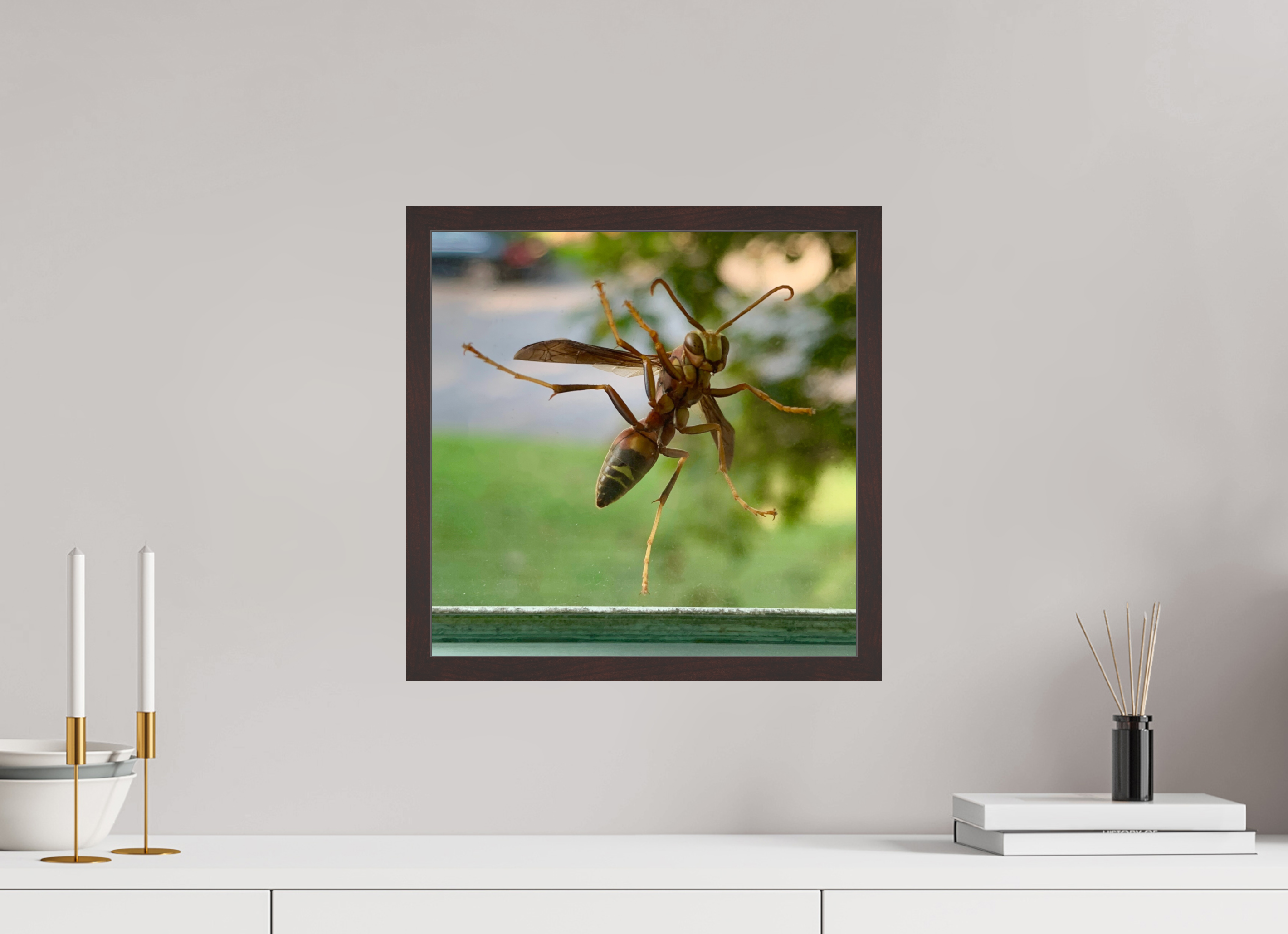 15 x 15″, ArtBox On Aluminum Dibond Paper Wasp