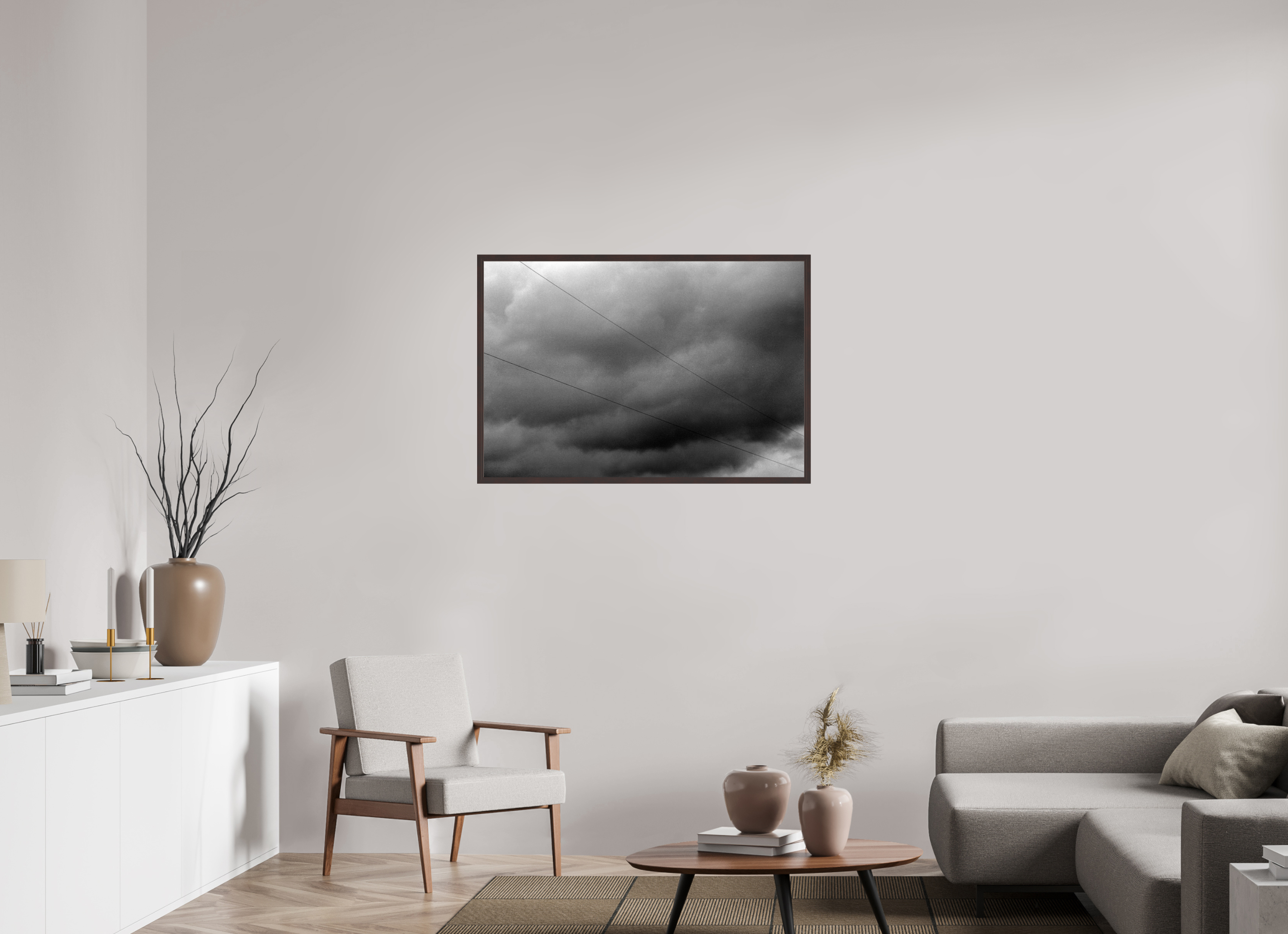 41.2 x 28″, ArtBox On Aluminum Dibond Lines Under Storm