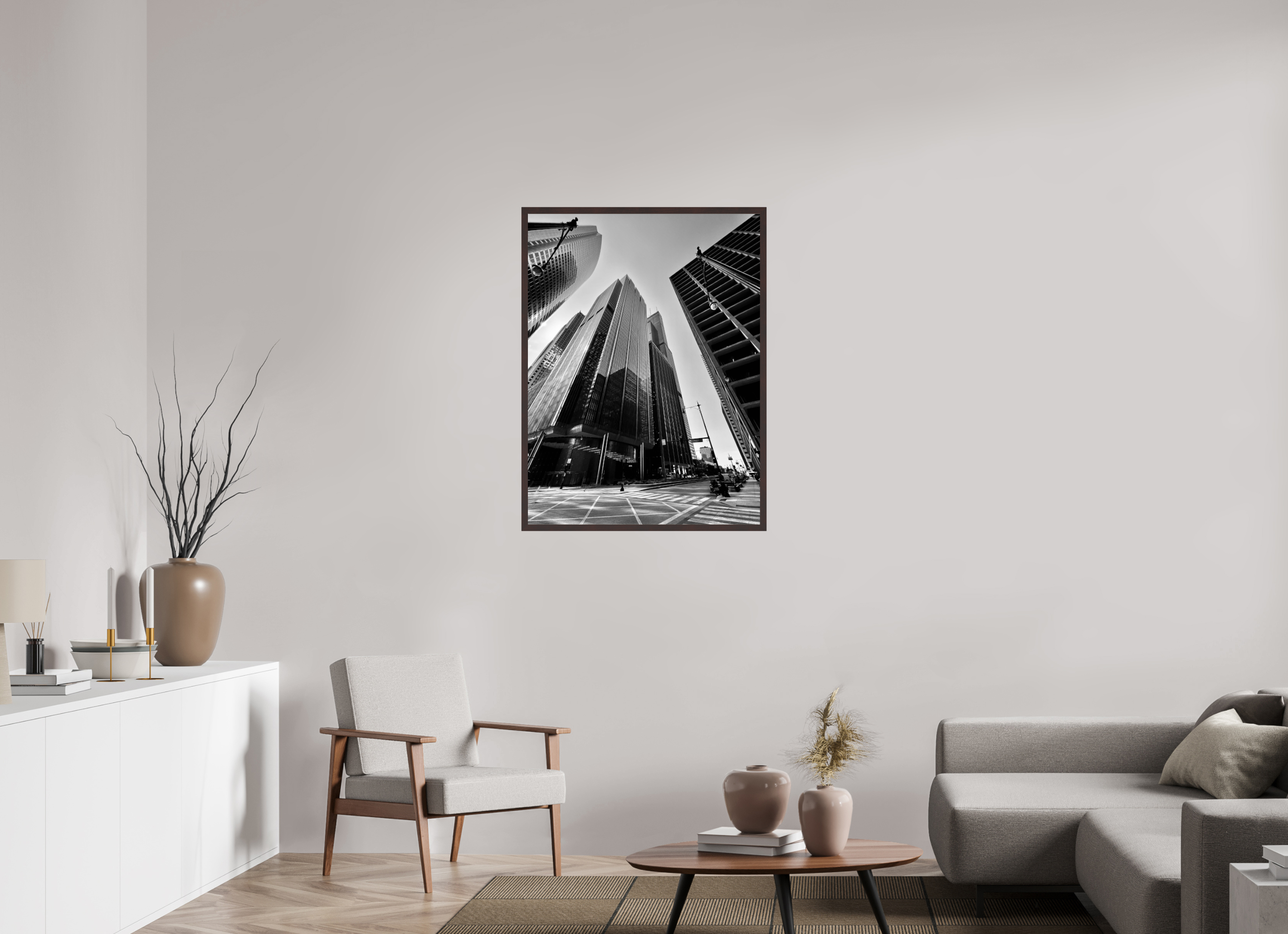 30 x 40″, ArtBox On Aluminum Dibond Skyscrapers