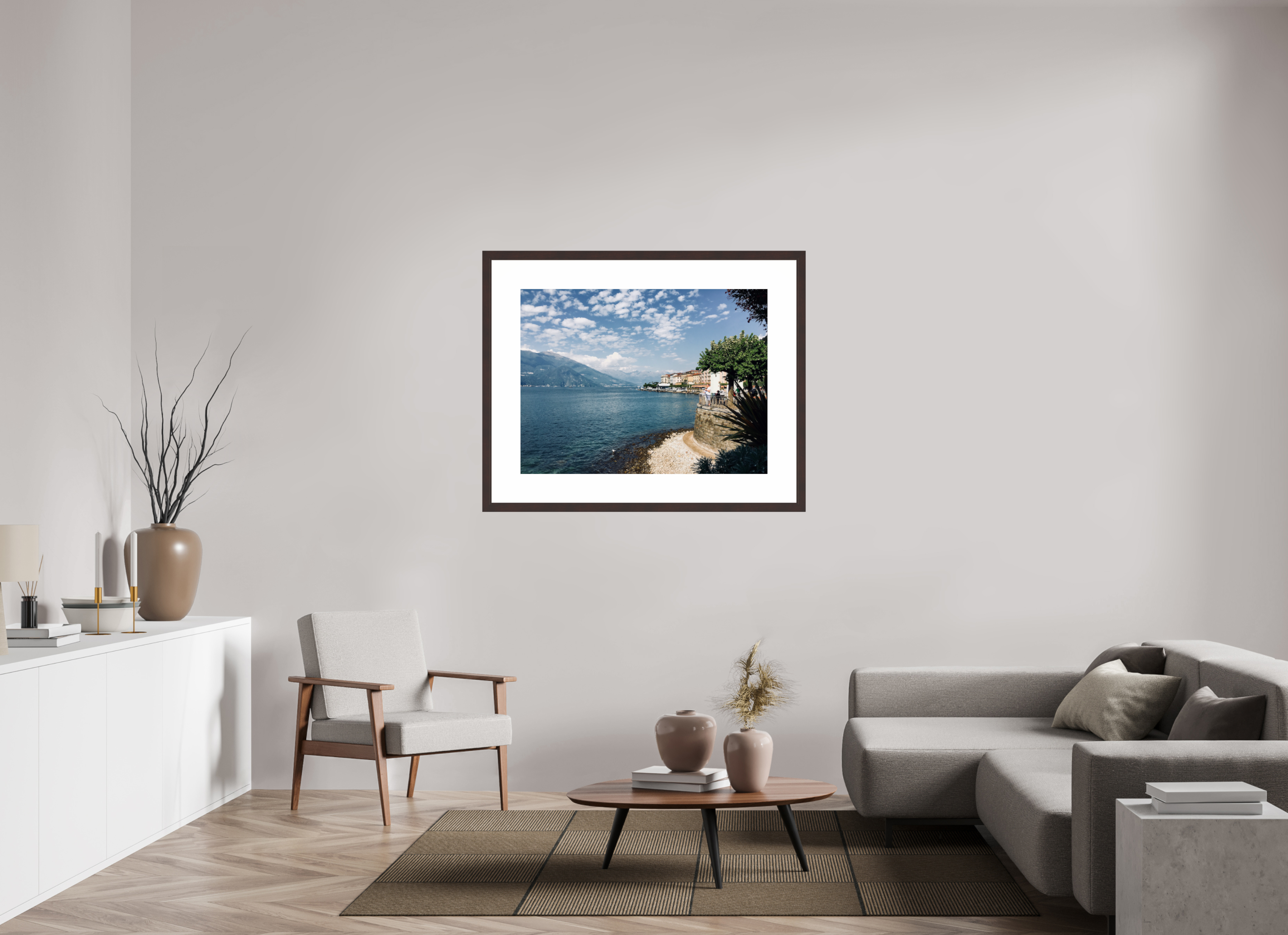 40 x 30″, Framed, Alder Brown, Color Print View from Bellagio