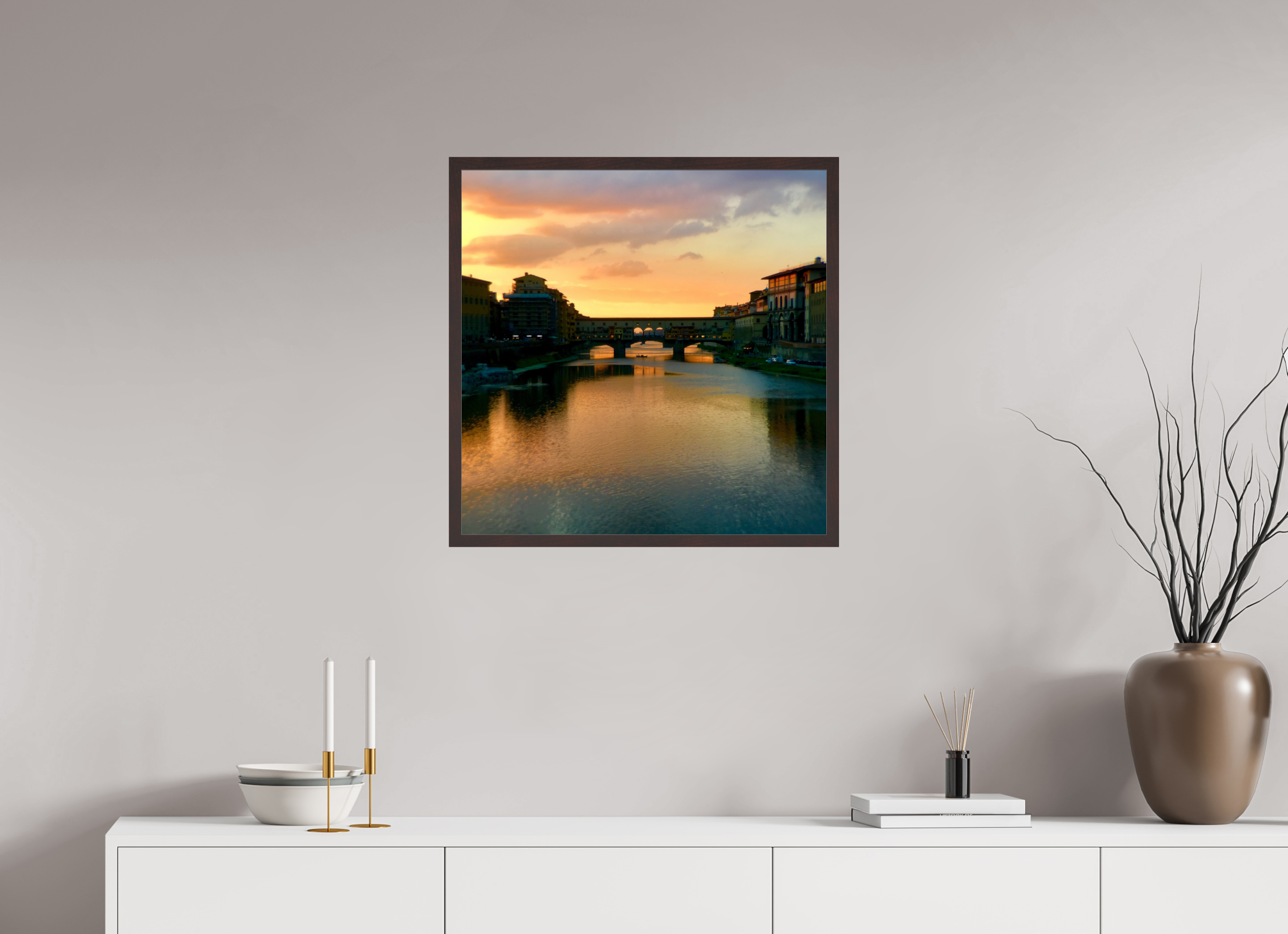 25 x 25″, ArtBox On Aluminum Dibond Ponte Vecchio