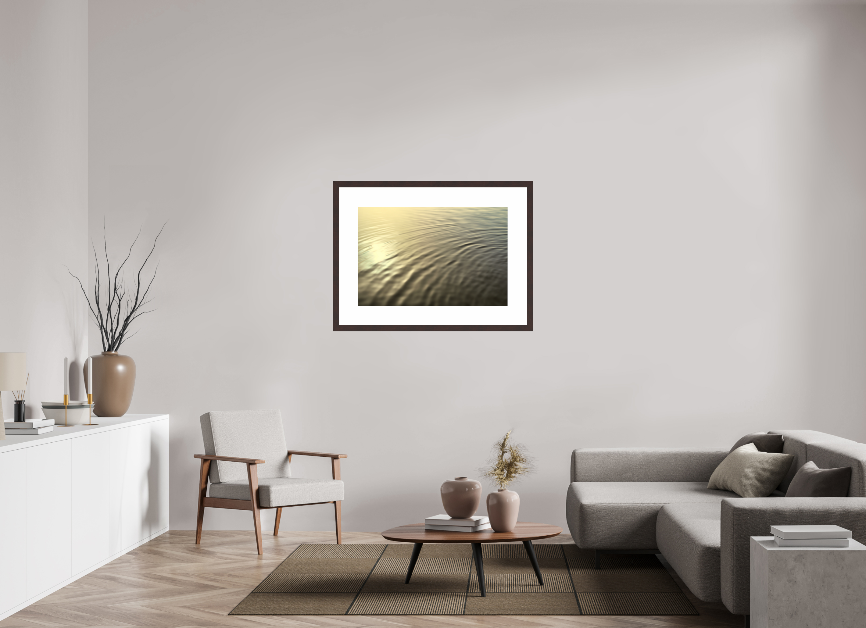 36 x 24″, Framed, Alder Brown, Color Print Water Ripples