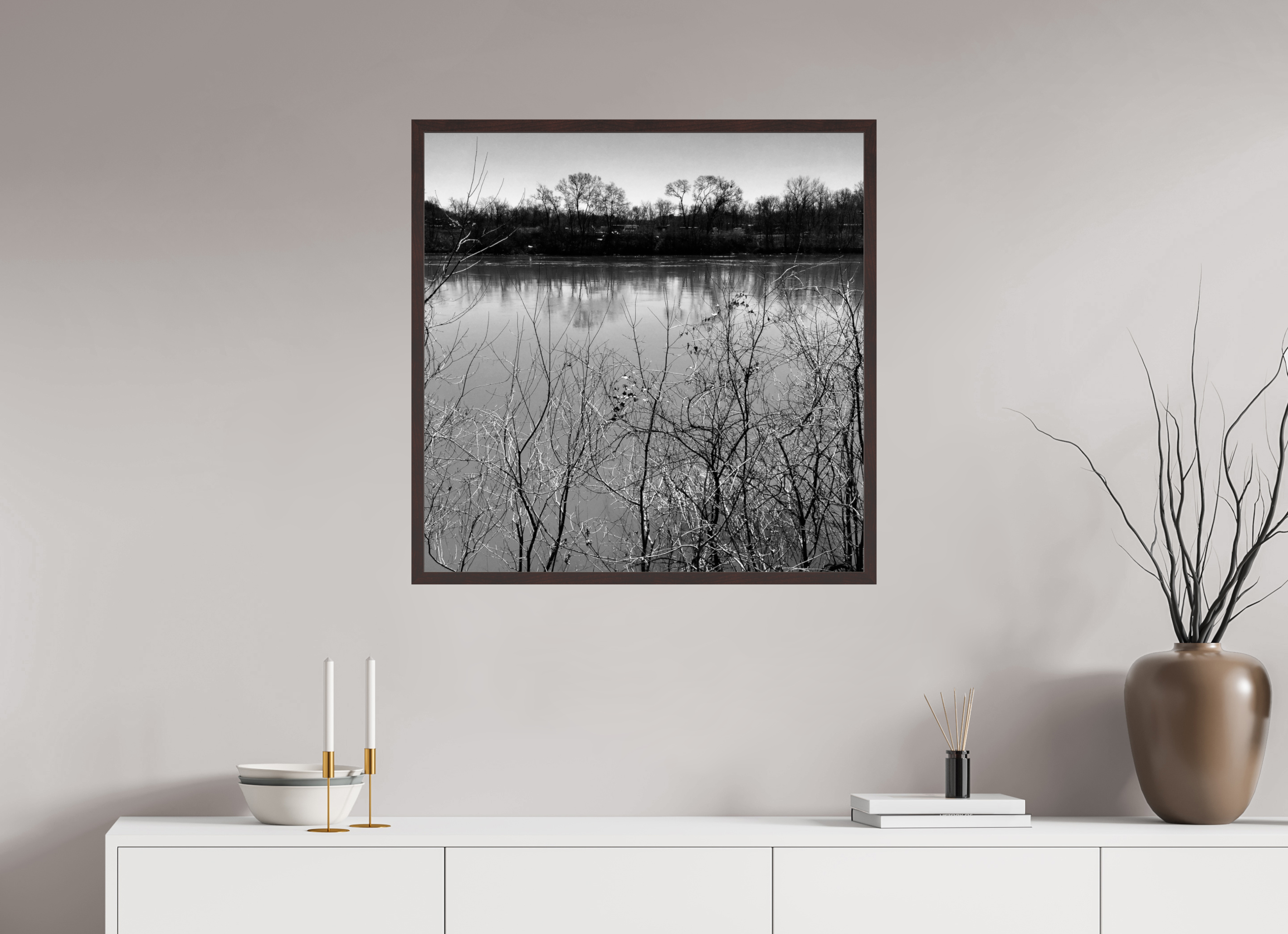 30 x 30″, ArtBox On Aluminum Dibond Cumberland River