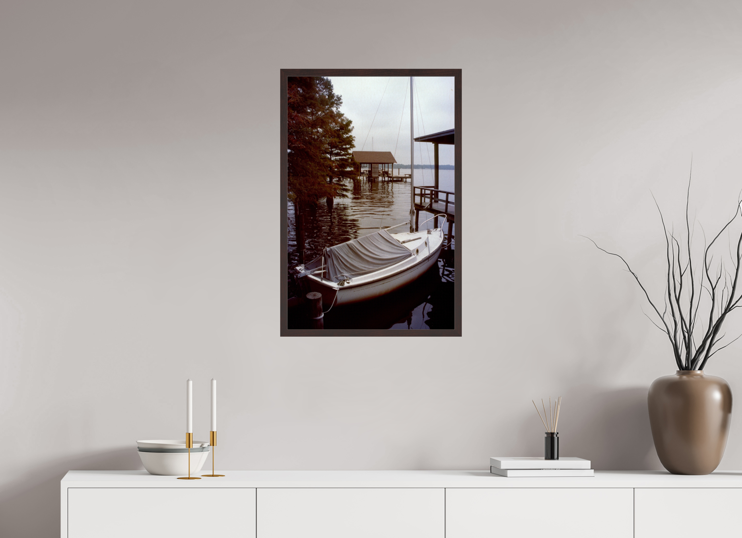 20 x 30″, ArtBox On Aluminum Dibond Sailboat, Cross Lake