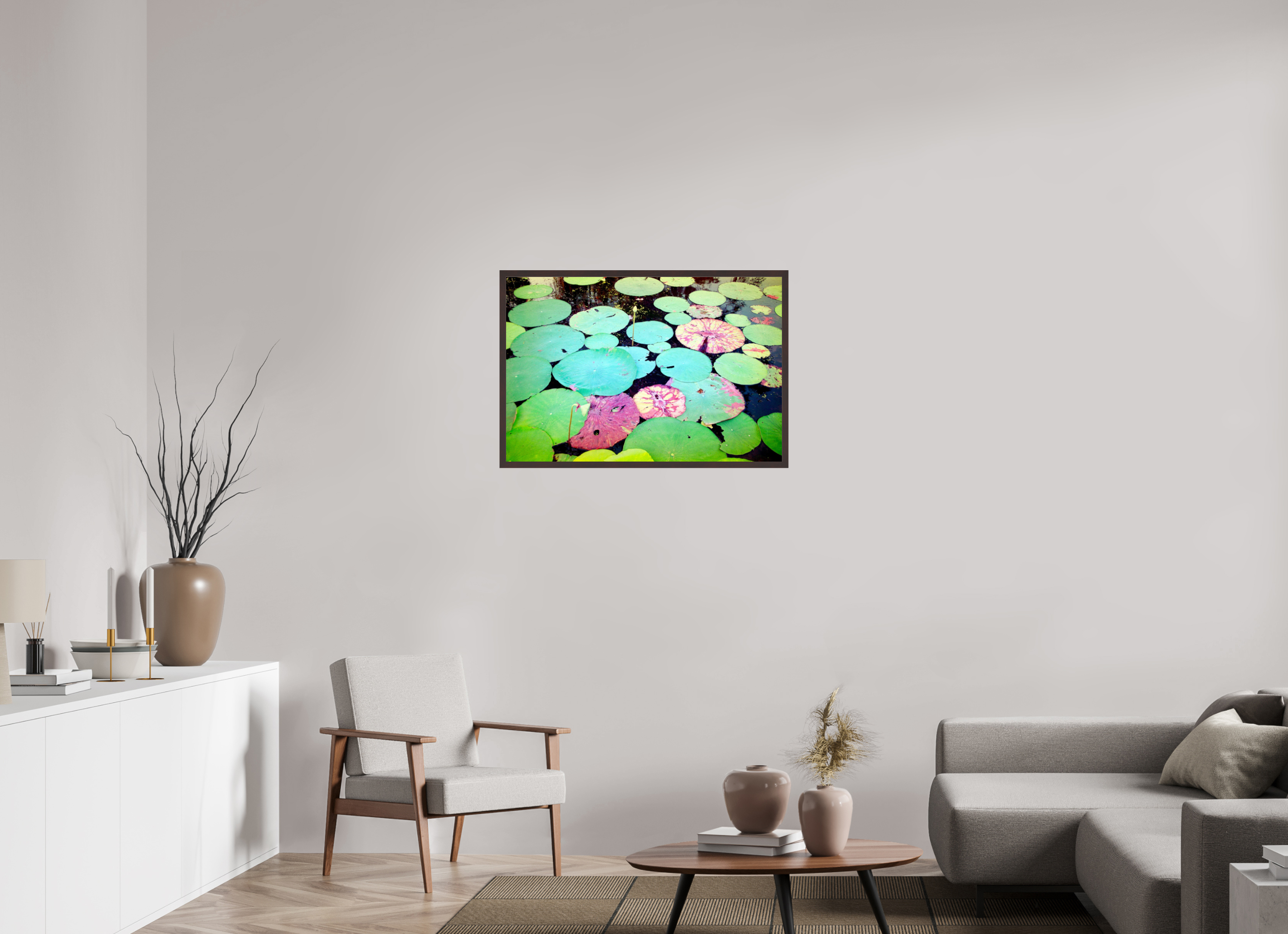 35.6 x 24″, ArtBox On Aluminum Dibond Lilley Pads