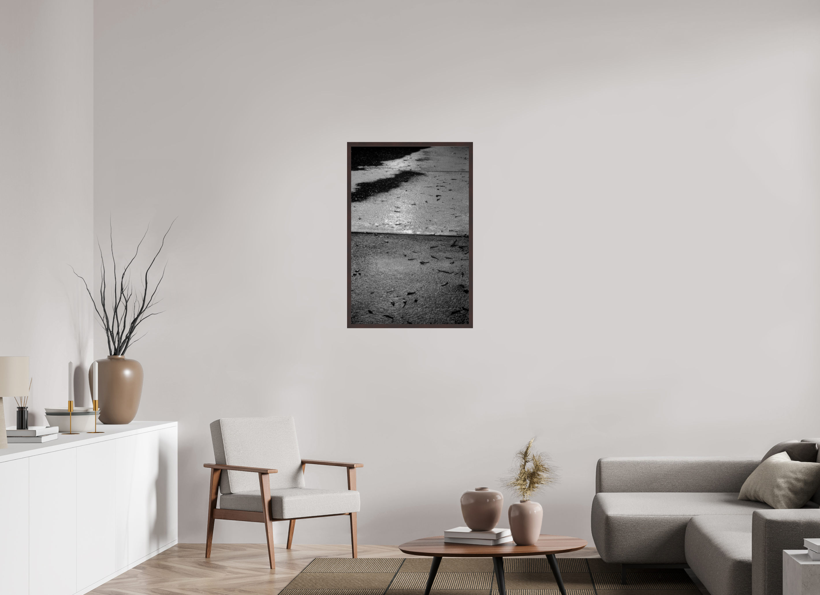 24 x 36″, ArtBox On Aluminum Dibond Wet Sidewalk