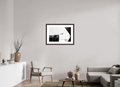 30 x 20″, Framed, Alder Brown, B&W Print Lines at Corner