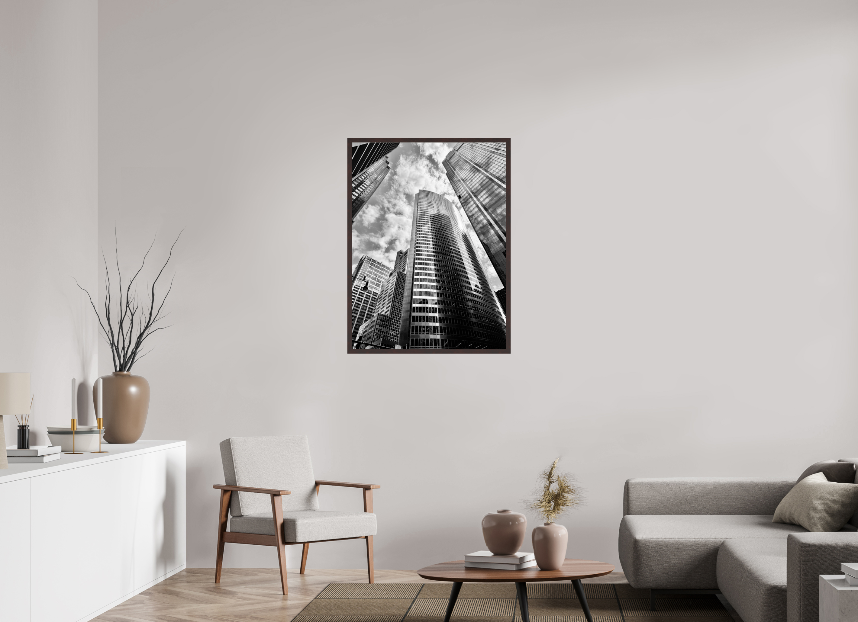 30 x 40″, ArtBox On Aluminum Dibond Skyscrapers