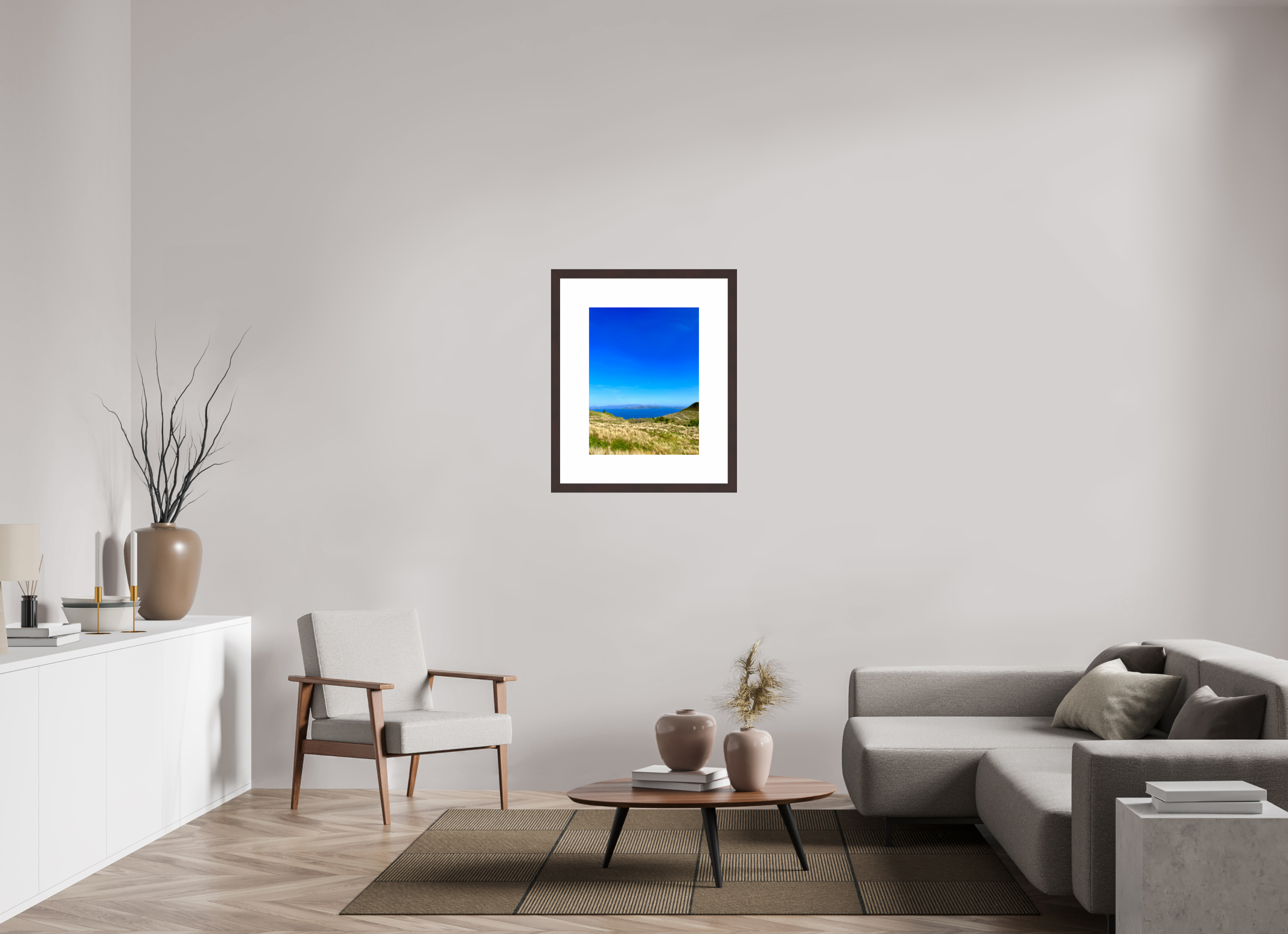 18 x 24″, Framed, Alder Brown, Color Print Overlooking the Sound of Raasay