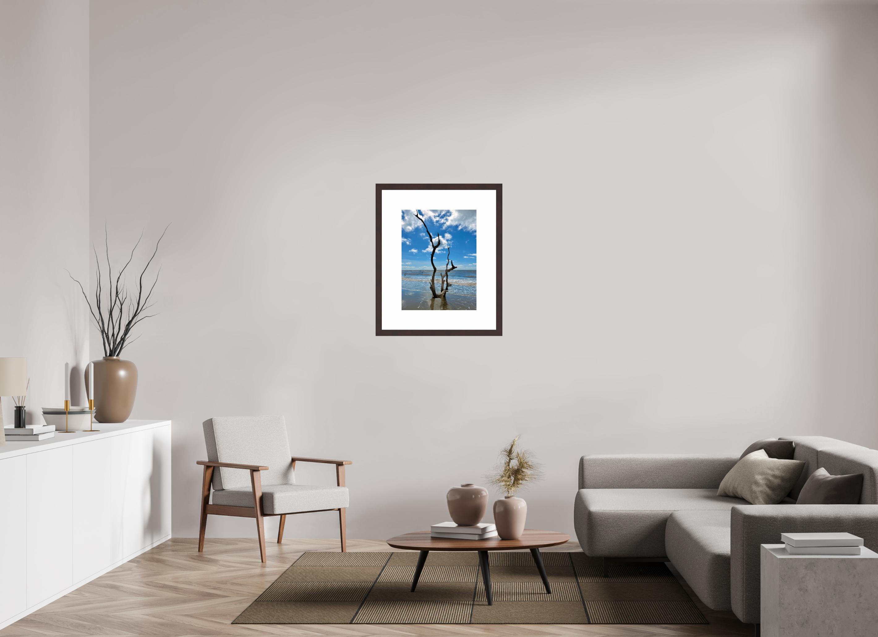 18 x 24″, Framed, Alder Brown, Color Print Tree at Capers Island
