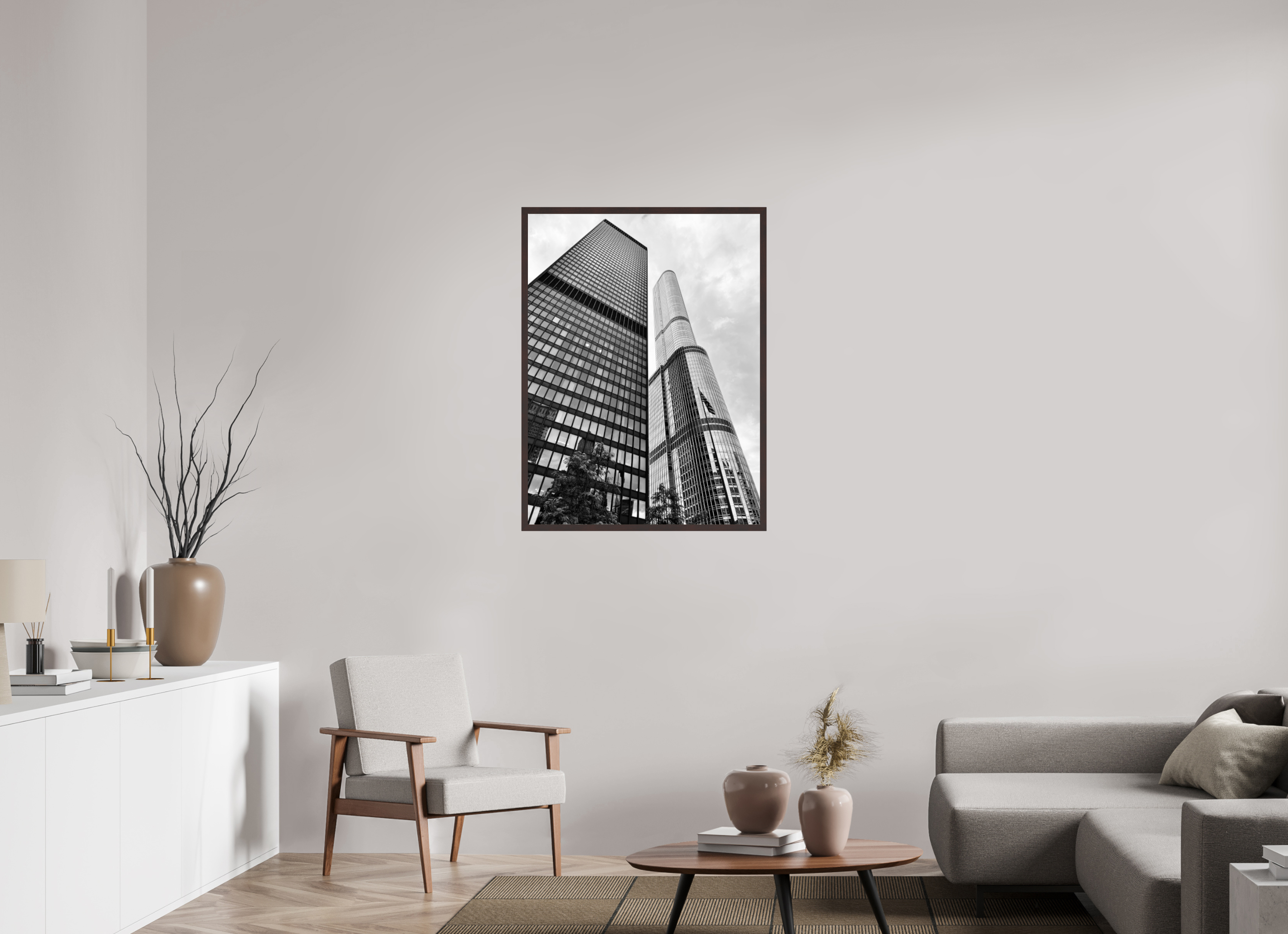 30 x 40″, ArtBox On Aluminum Dibond Skyscrapers