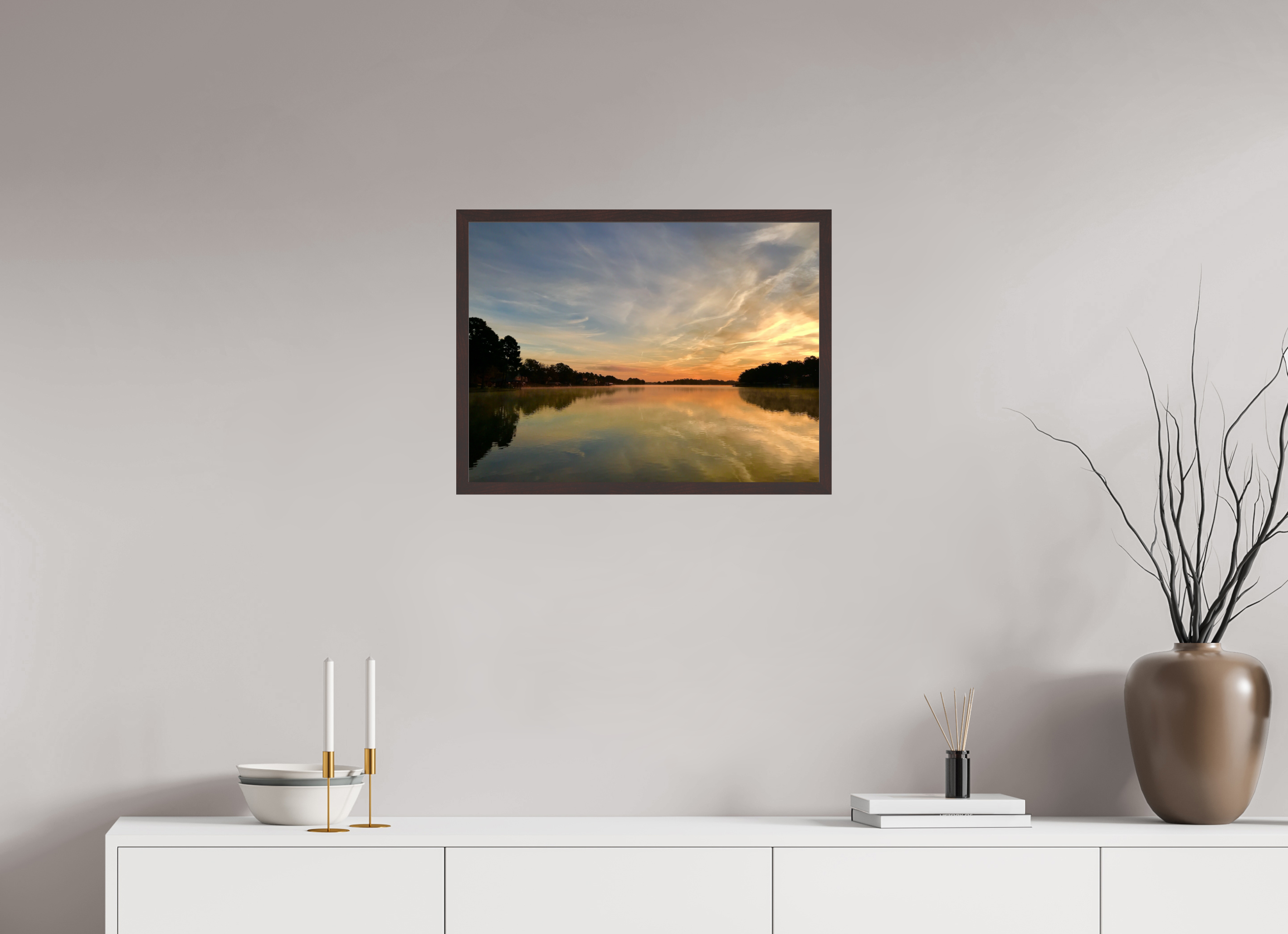 24 x 18″, ArtBox On Aluminum Dibond Sunrise, Lake Hamilton