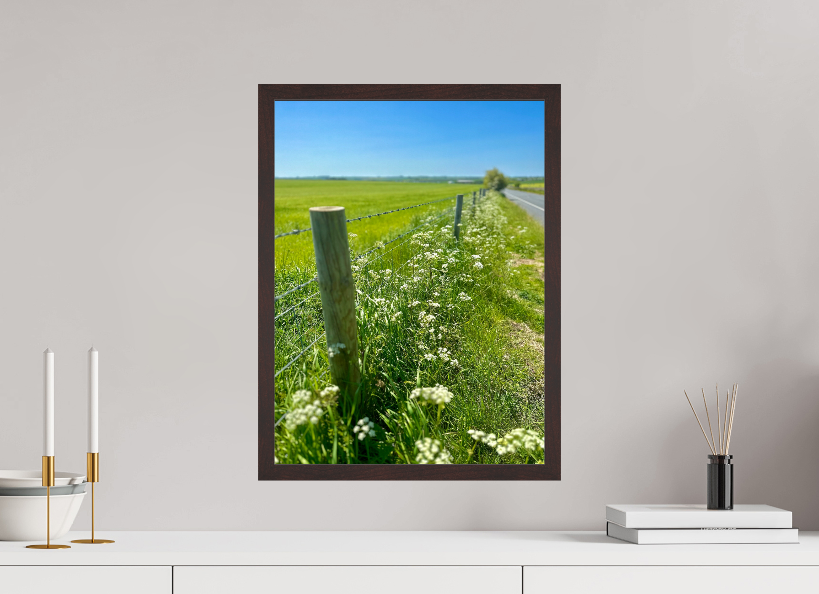 15 x 20″, ArtBox On Aluminum Dibond A Fenceline in Salisbury
